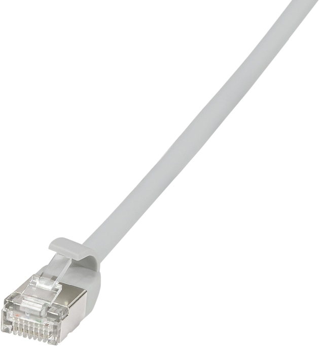 LOGILINK Patchkabel SlimLine Ultraflex CAT.6A U/FTP grau 1m