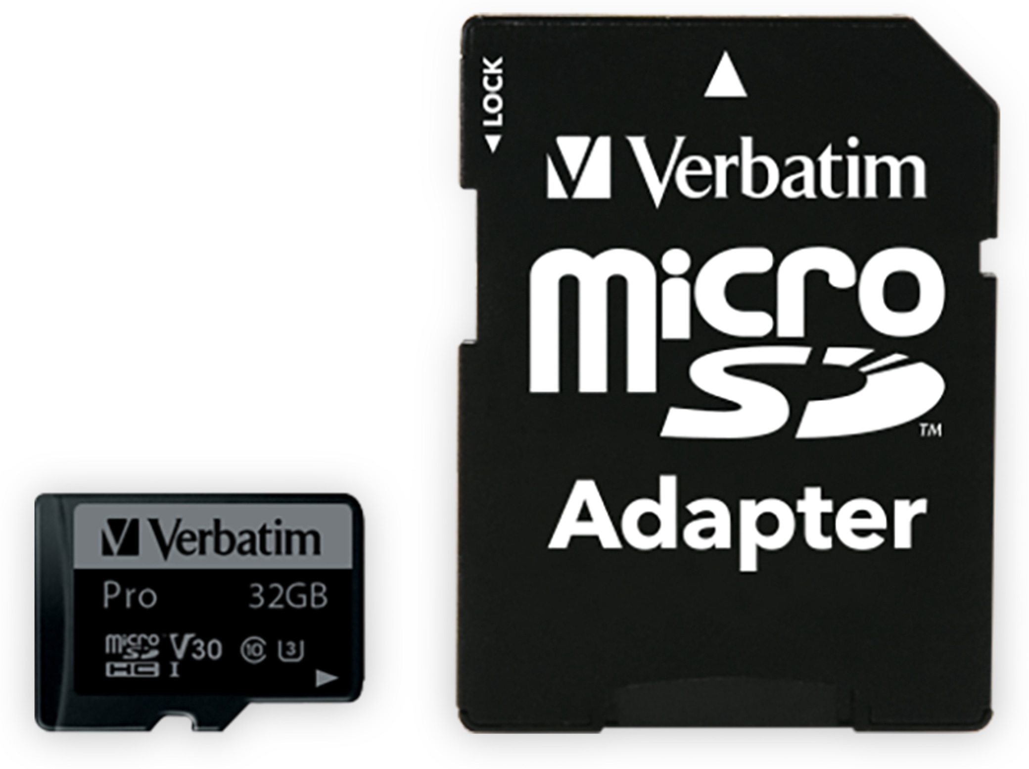 VERBATIM MicroSDHC Card Pro U3 32 GB inkl. Adapter VERBATIM MicroSDHC Card Pro U3 32 GB inkl. Adapter