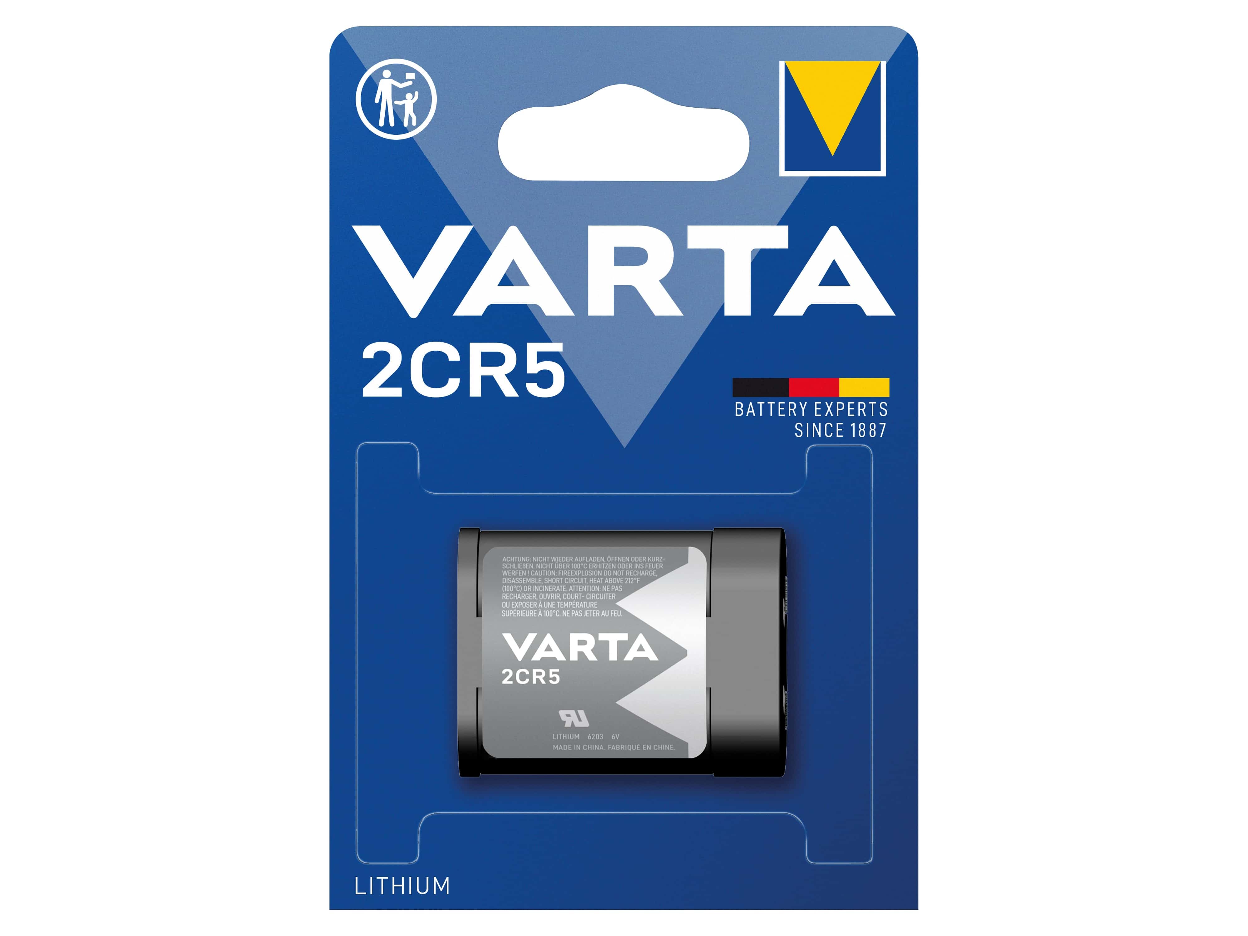 VARTA Lithium-Batterie, 2CR5, 6V, Photo VARTA Lithium-Batterie, 2CR5, 6V, Photo