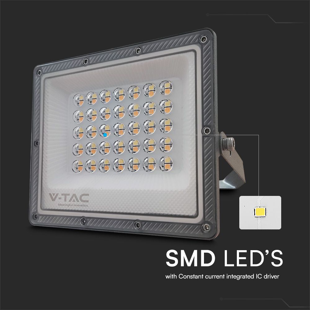 V-TAC LED-Fluter, VT-44030, EEK: F, 30 W, 2350lm, IP65, CCT, gr