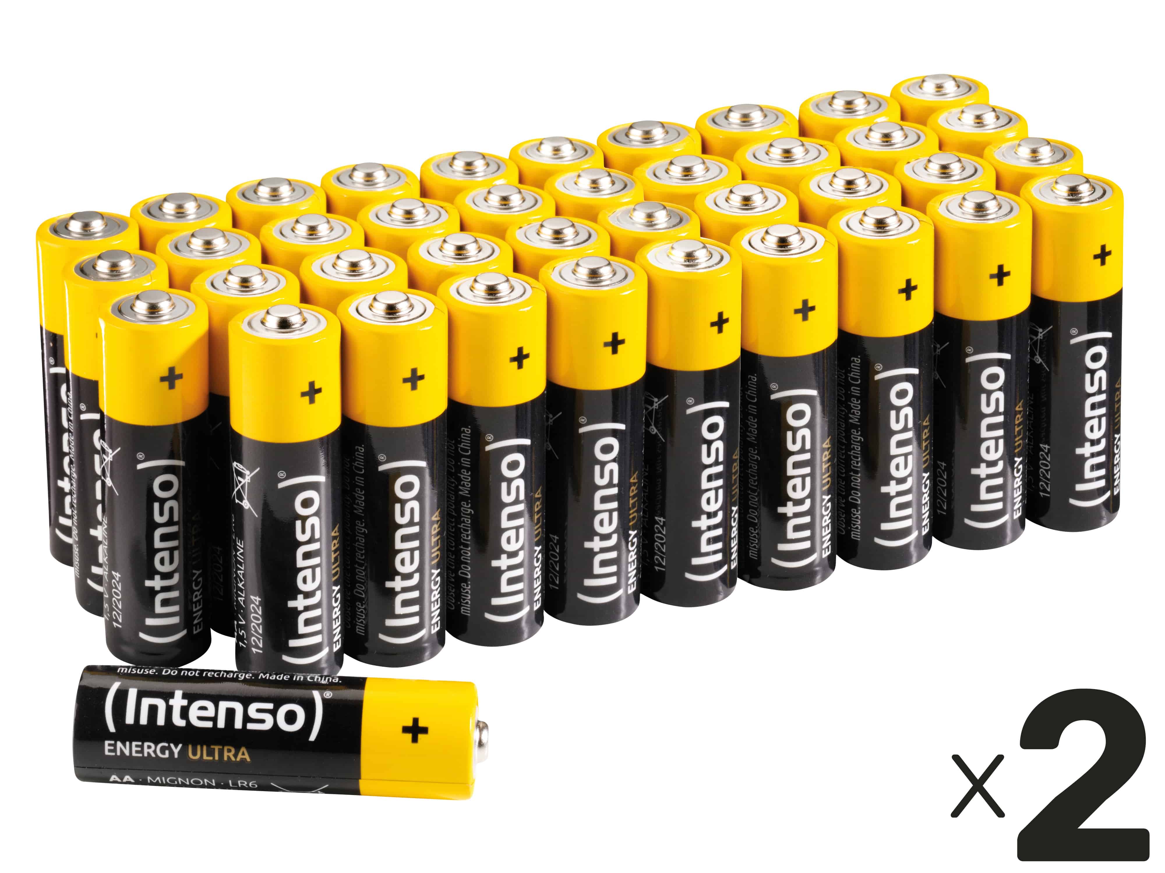 INTENSO Mignon-Batterie-Set Energy Ultra, AA LR06, Alkaline, 80 Stück INTENSO Mignon-Batterie-Set Energy Ultra, AA LR06, 80 Stück