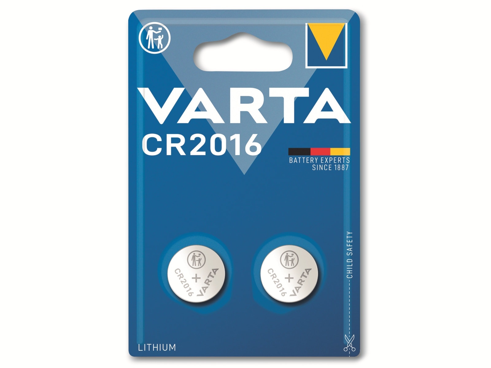 VARTA Knopfzelle Lithium, CR2016, 3V 2 Stück VARTA Knopfzelle Lithium, CR2016, 3V 2 Stück