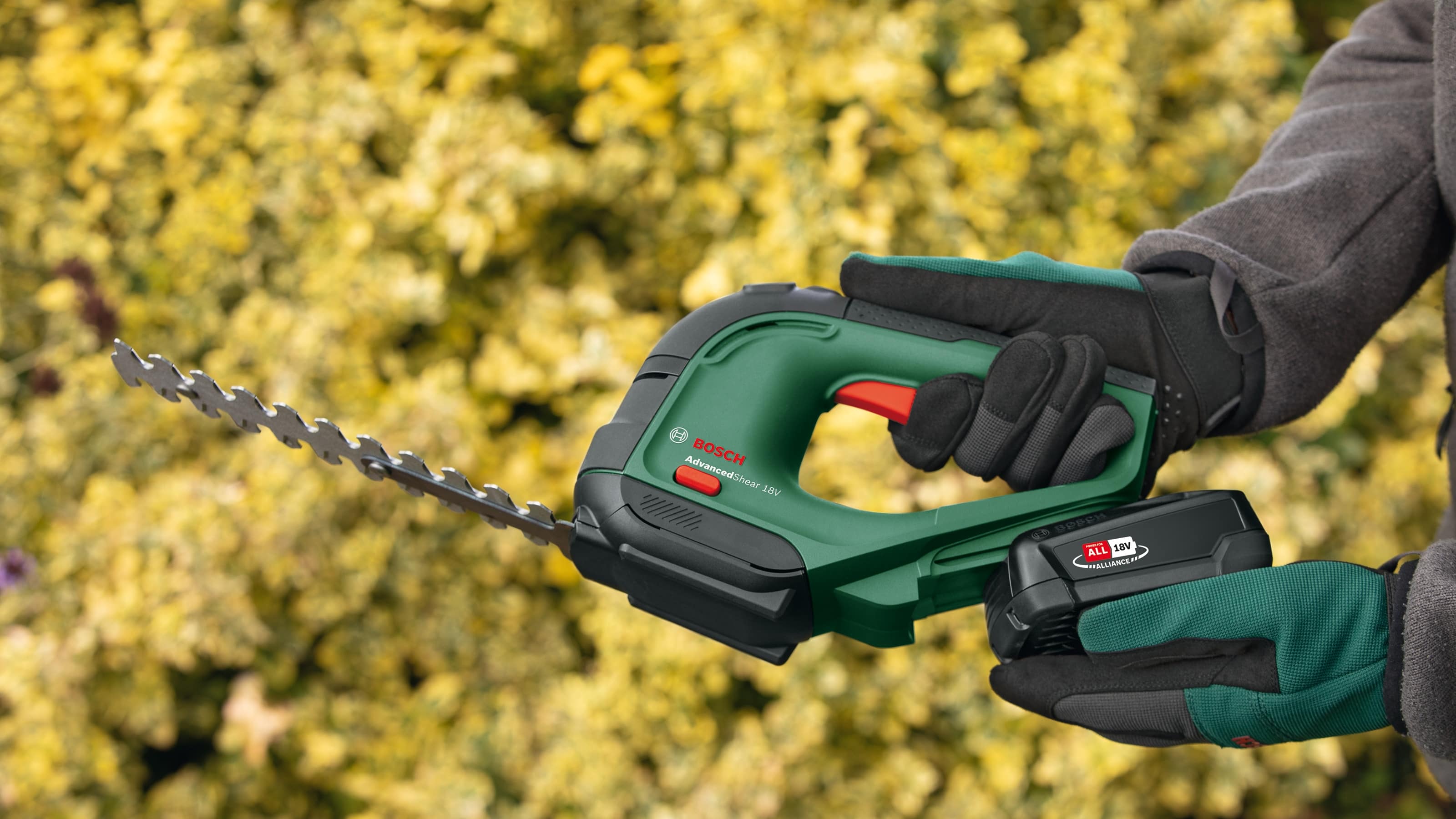 BOSCH Akku-Gras- und Strauchschere AdvancedShear 18V-10, 0600857000, 1x 2,0 Ah Akku BOSCH Akku-Gras- und Strauchschere AdvancedShear 18V-10, 0600857000, 1x 2,0 Ah Akku
