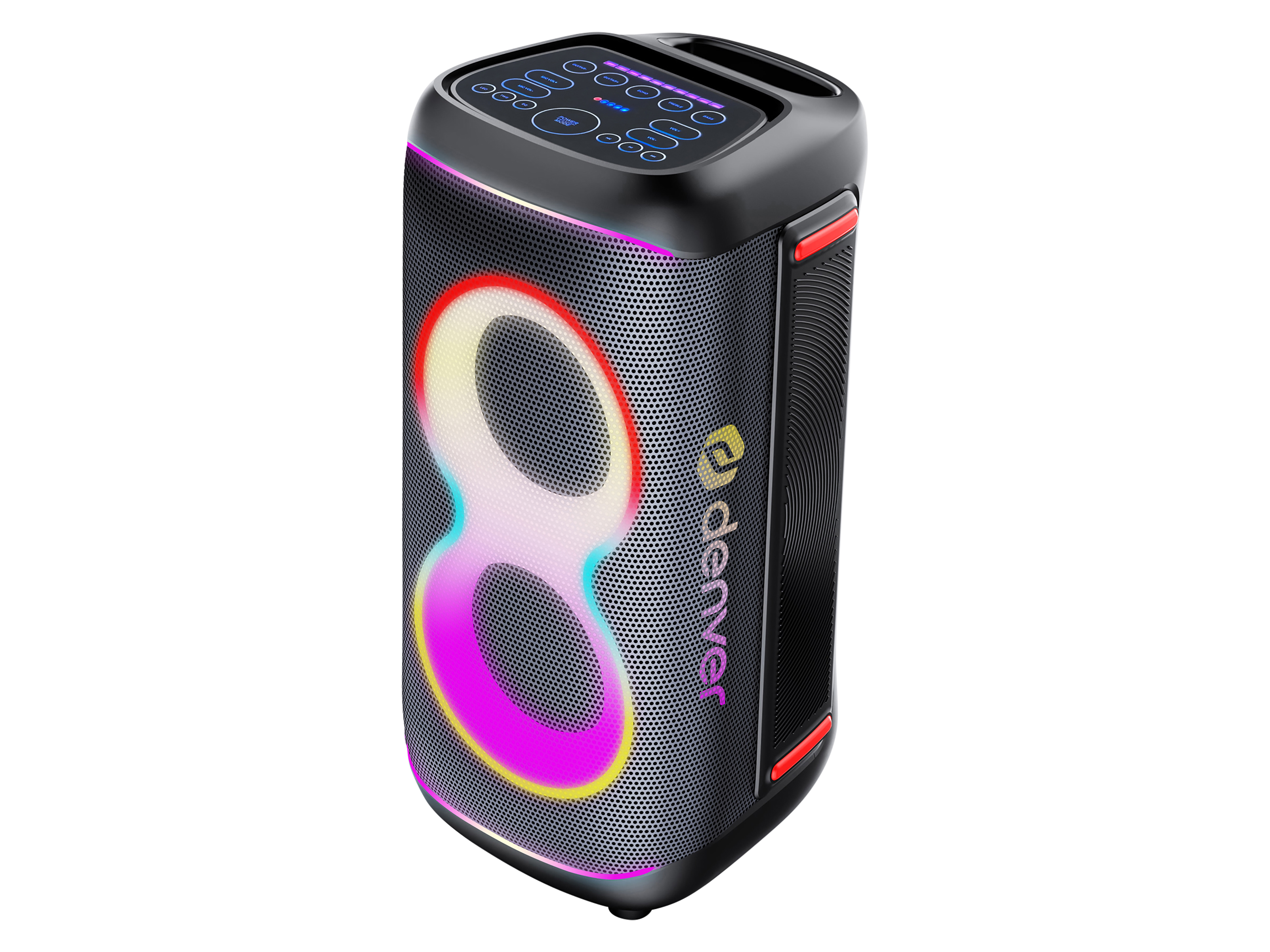 DENVER Bluetooth Lautsprecher BPS-370, 100 W, mit Licht-Animation Bluetooth Lautsprecher DENVER BPS-370, 100 W, mit Licht-Animation