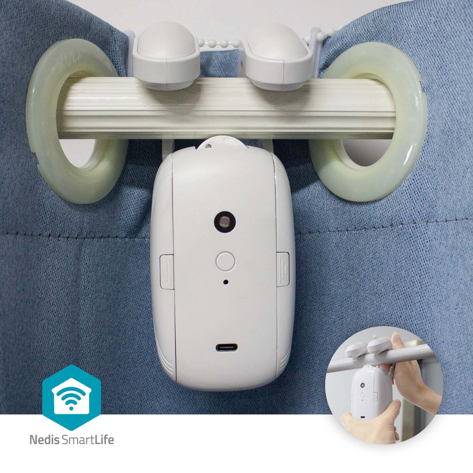 NEDIS Vorhangöffner SmartLife, USB-/Batteriebetrieben, Stangenschiene, weiß NEDIS Vorhangroboter SmartLife, USB-/Batteriebetrieben, Stangenschiene, weiß