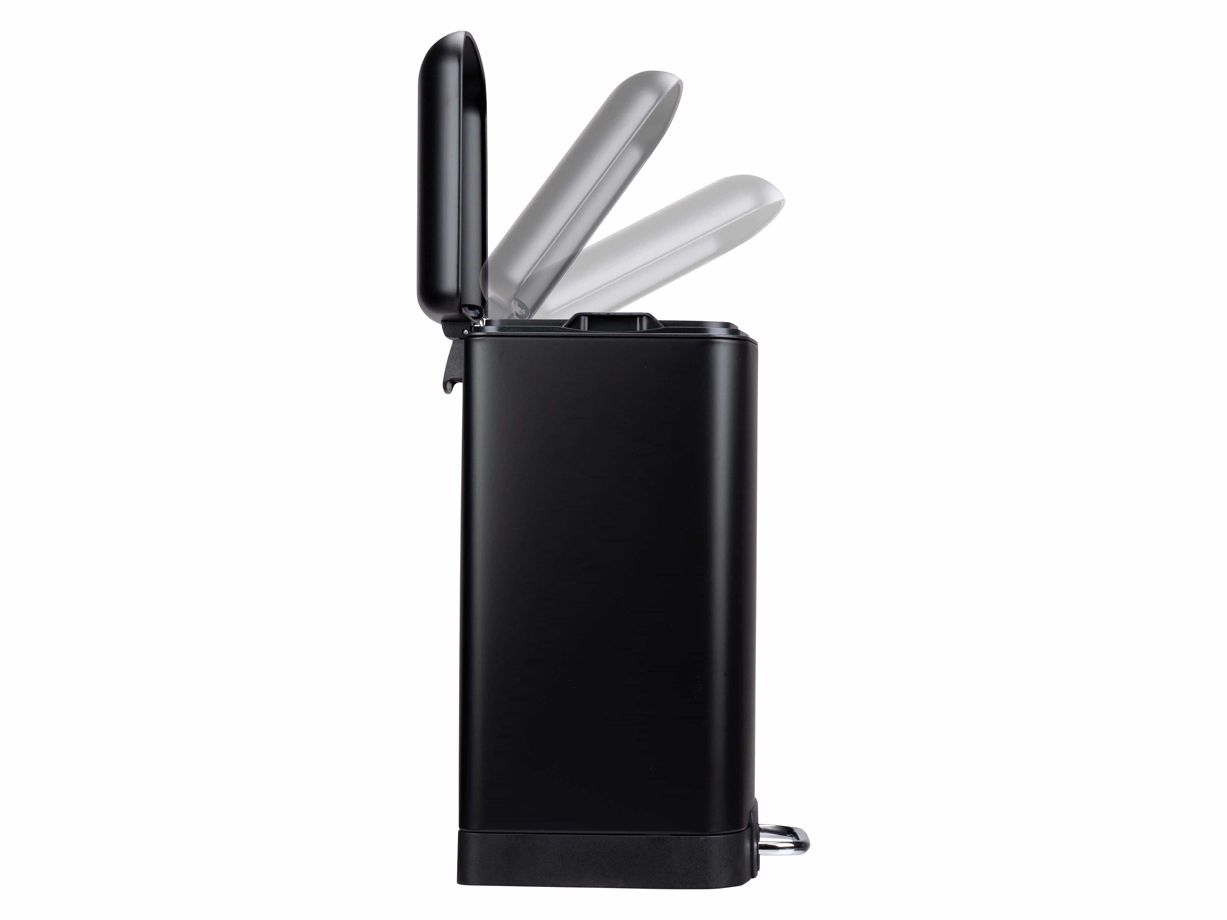 DIRT DEVIL Tretabfalleimer, 6 L, Soft Close, Edelstahl, schwarz DIRT DEVIL Tretabfalleimer, 6 L, Soft Close, Edelstahl, schwarz