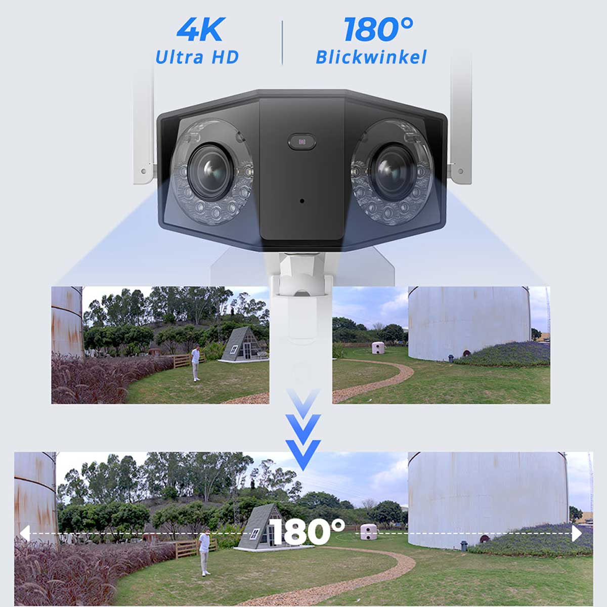 REOLINK Überwachungskamera Duo Series, W730 (WiFi 6), außen, weiß REOLINK Überwachungskamera Duo Series, W730 (WiFi 6), außen, weiß