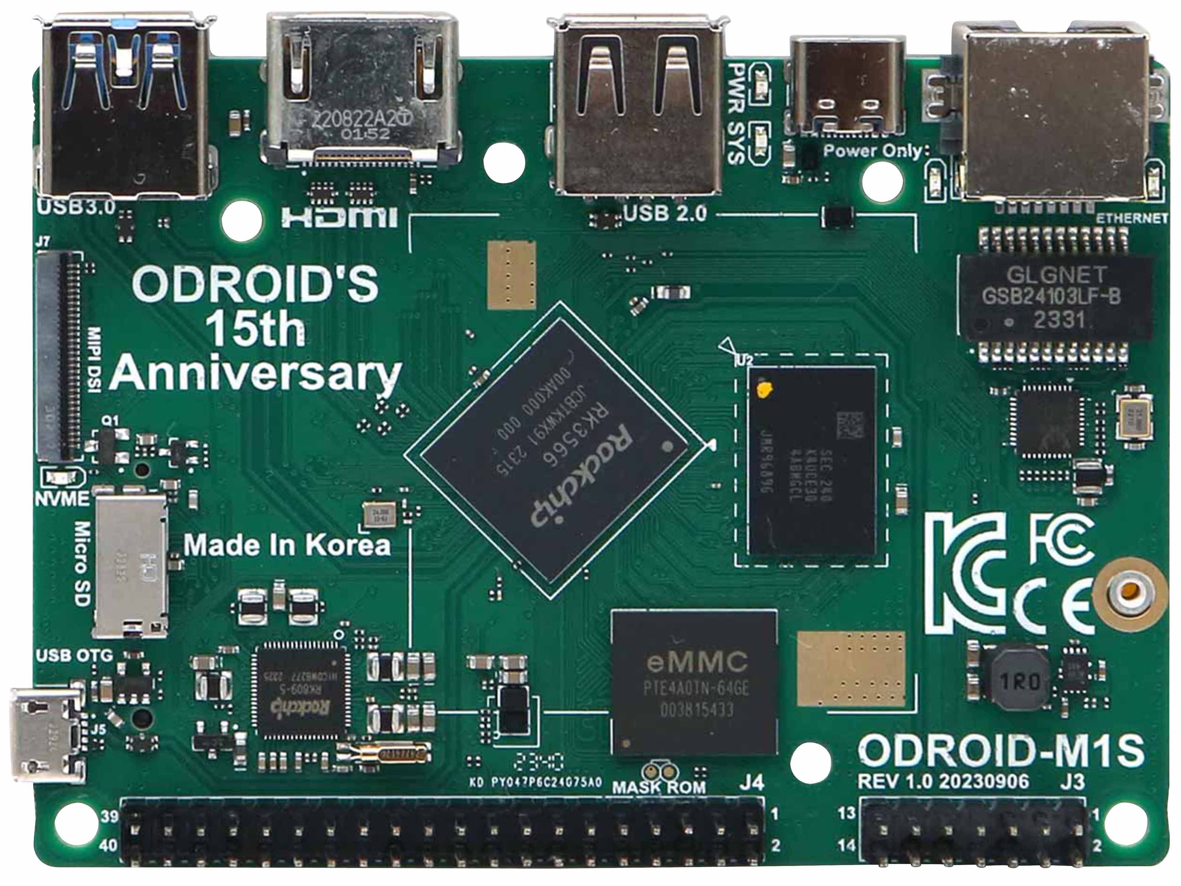 ODROID-M1S Einplatinen-Computer mit IO Header, 4 GB RAM ODROID-M1S Einplatinen-Computer mit IO Header, 4 GB RAM