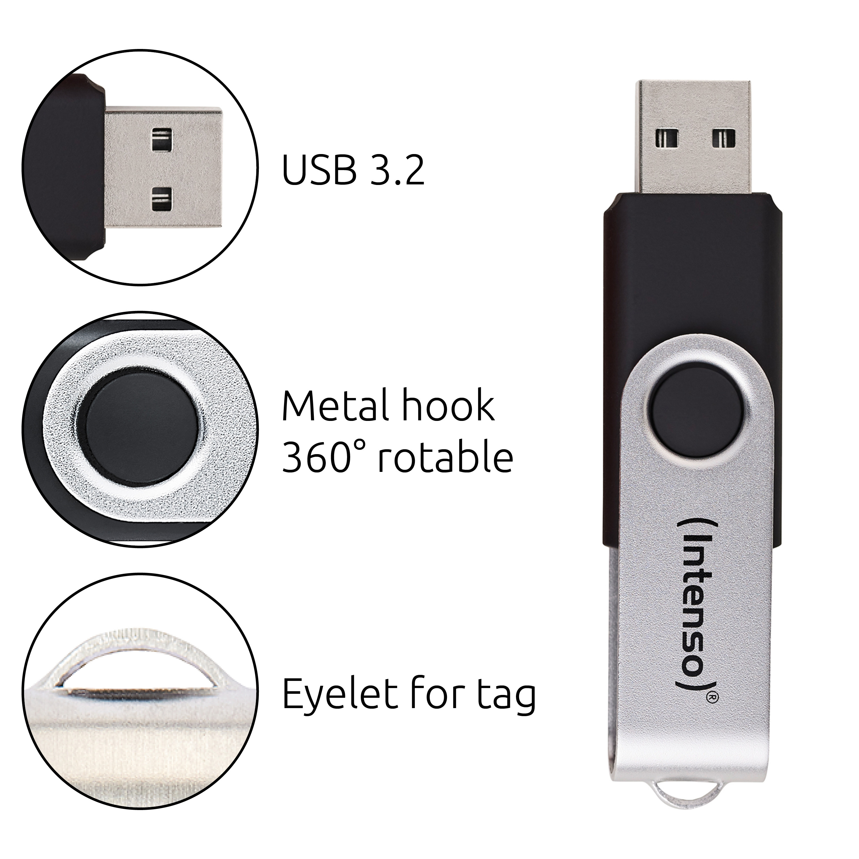 INTENSO USB-Stick Office Line 3543490 USB 3.2 64GB