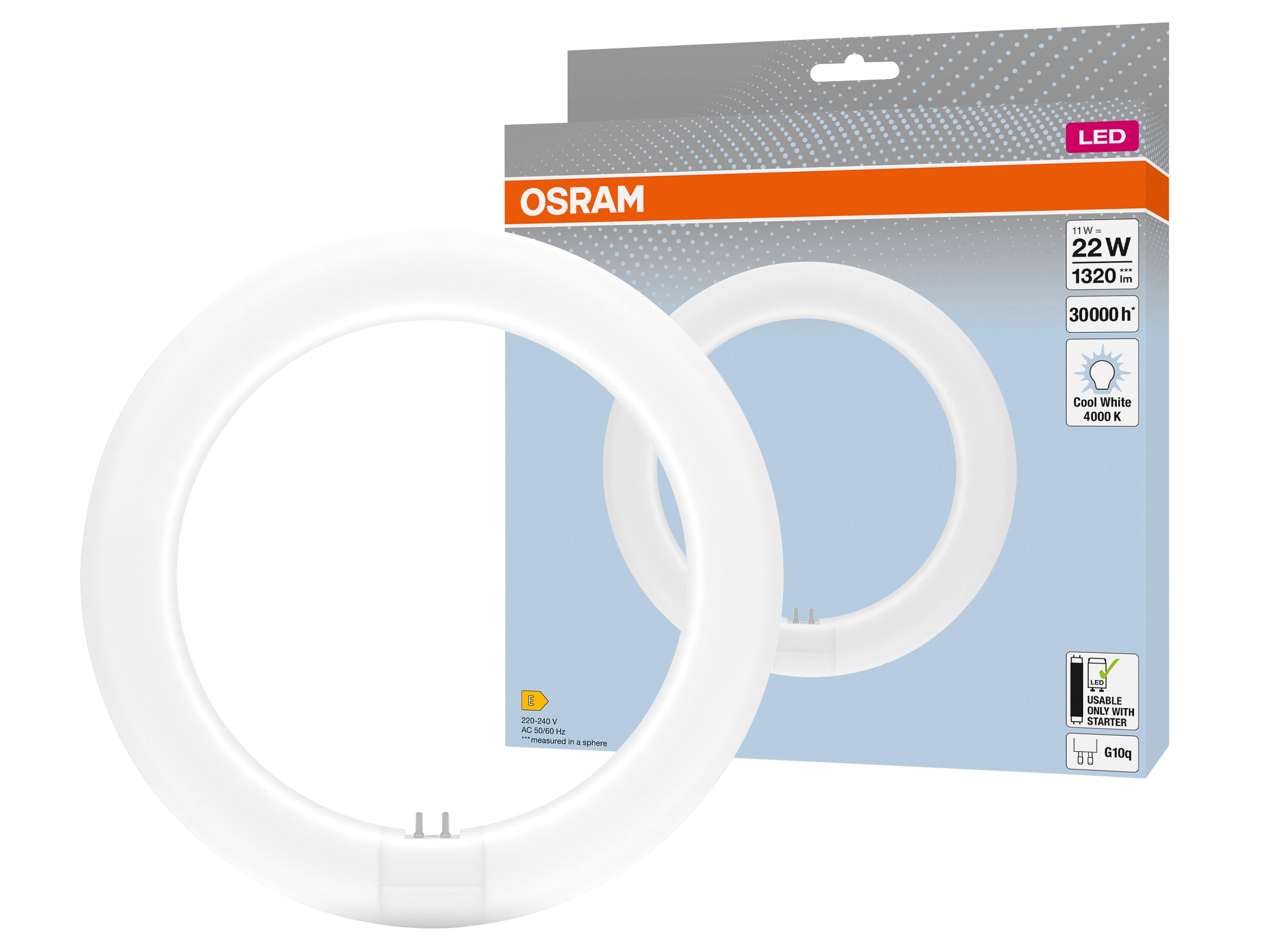 OSRAM LED-Röhre T9, Ringform, G10q, EEK: E, 11W, 1320lm, 4000K OSRAM LED-Röhre T9, Ringform, G10q, EEK: E, 11W, 1320lm, 4000K