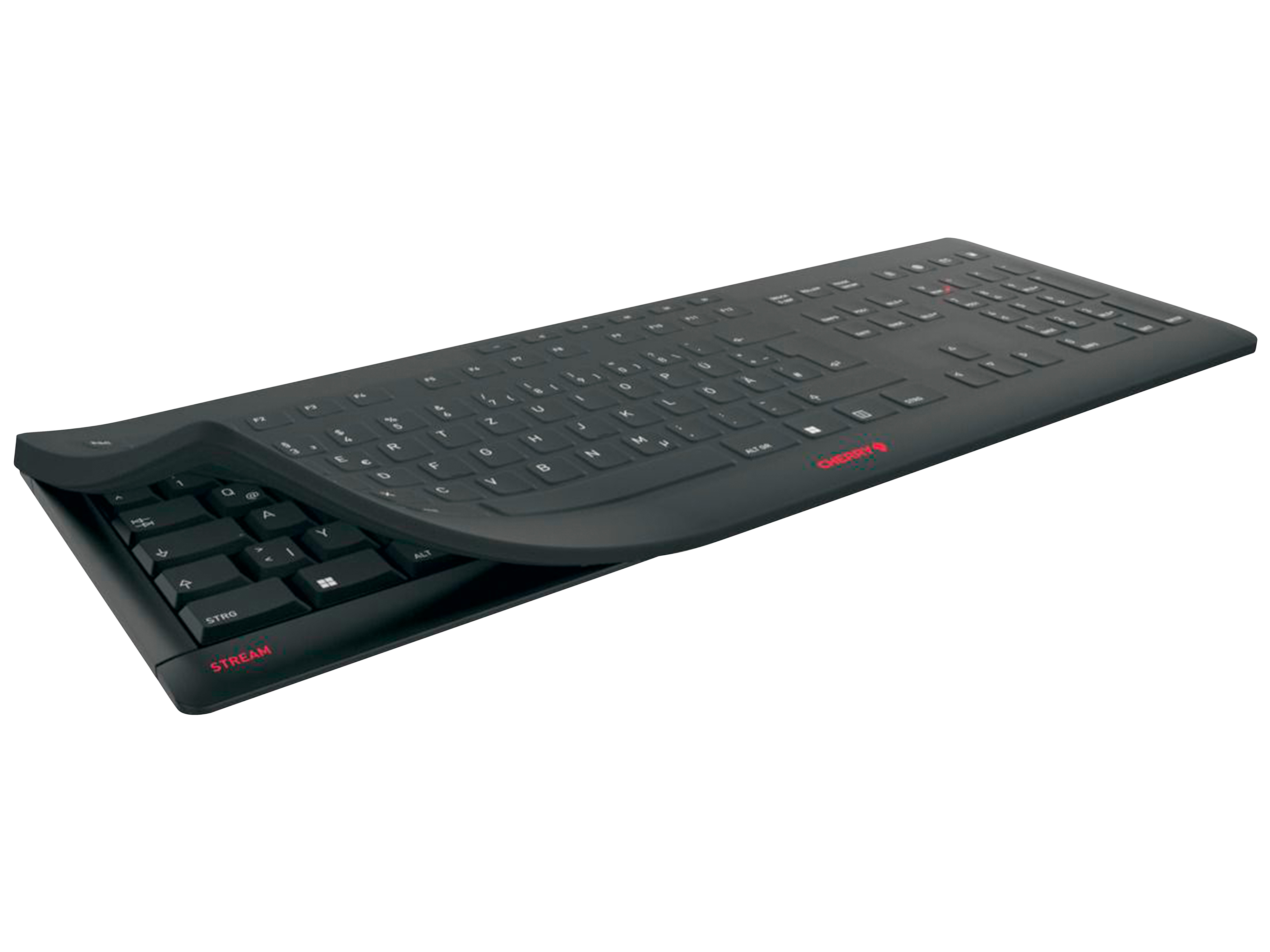 CHERRY Tastatur Stream Protect Wireless schwarz