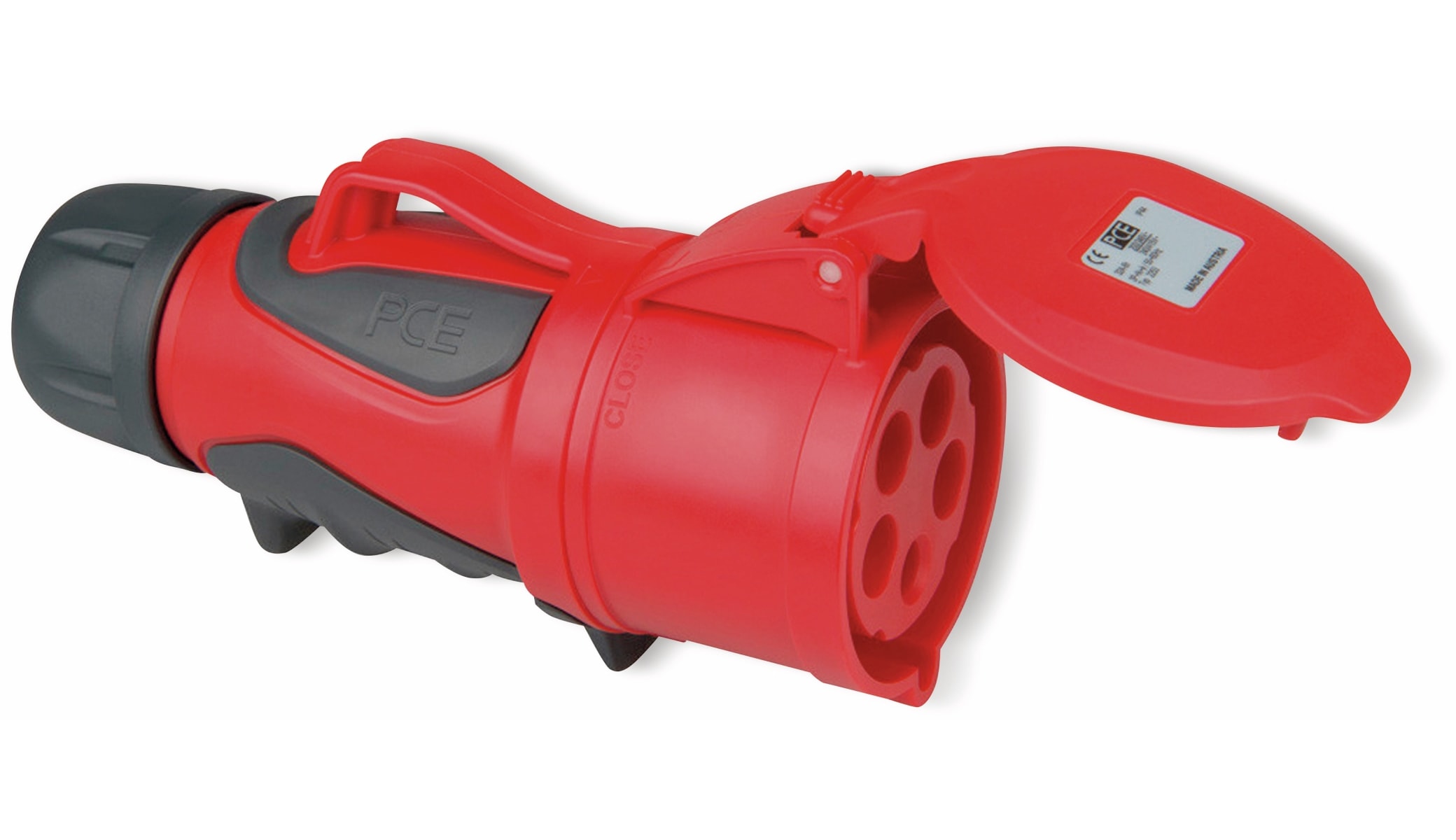 PCE CEE-Kupplung GRIP, 32 A, 5-polig PCE CEE-Kupplung GRIP, 32 A, 5-polig