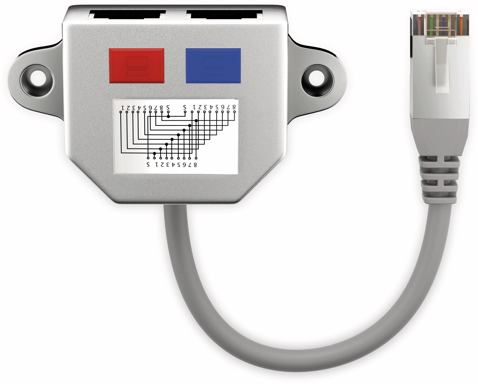 GOOBAY CAT.5 Kabel-Splitter Y-Adapter, Beschaltung 1:1 GOOBAY CAT.5 Kabel-Splitter Y-Adapter, Beschaltung 1:1