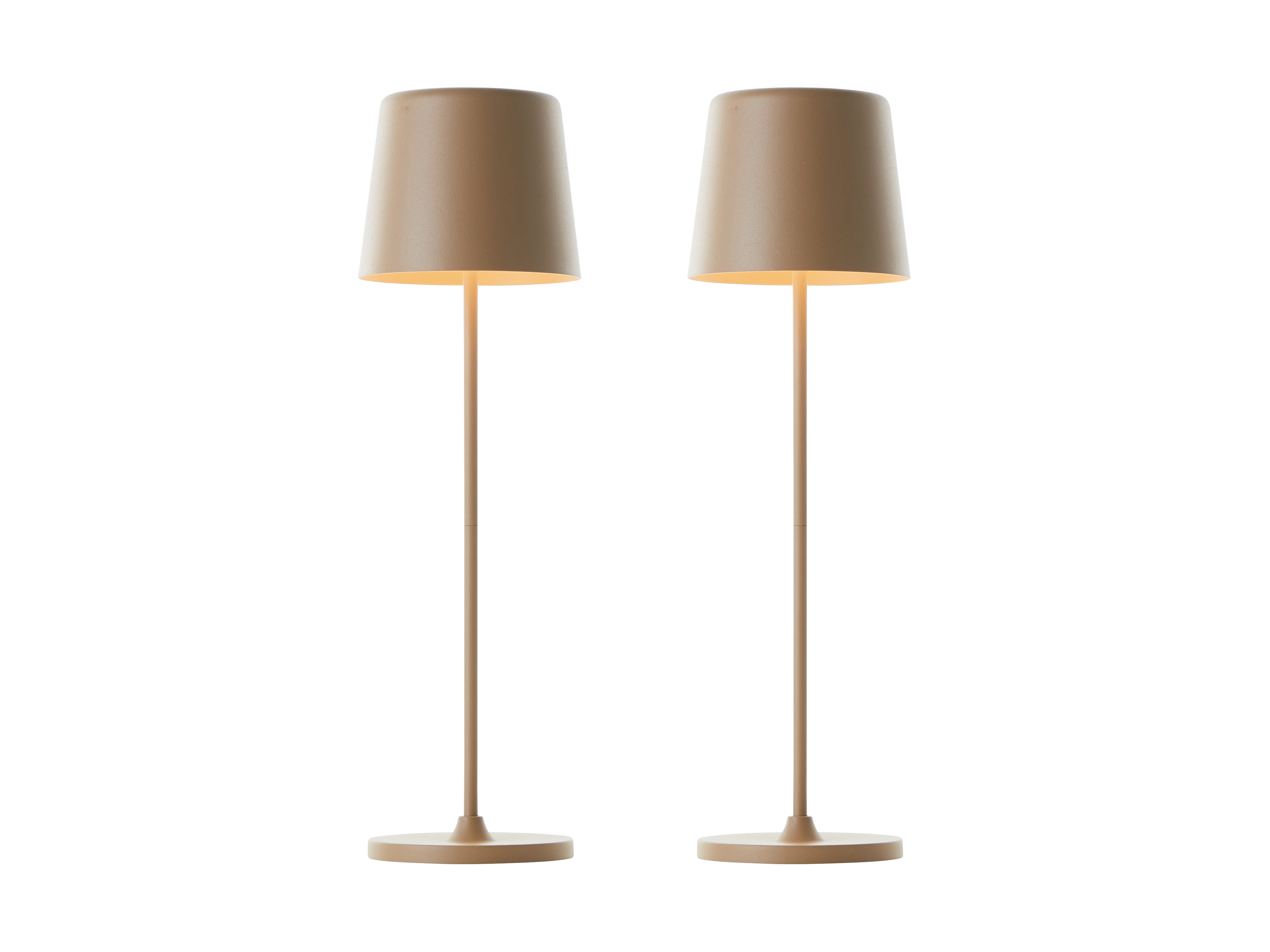 BRILLIANT LED-Akku-Tischleuchte Kaami, 2 W, 310 lm, 3000 K, cappuccino, 2er Set