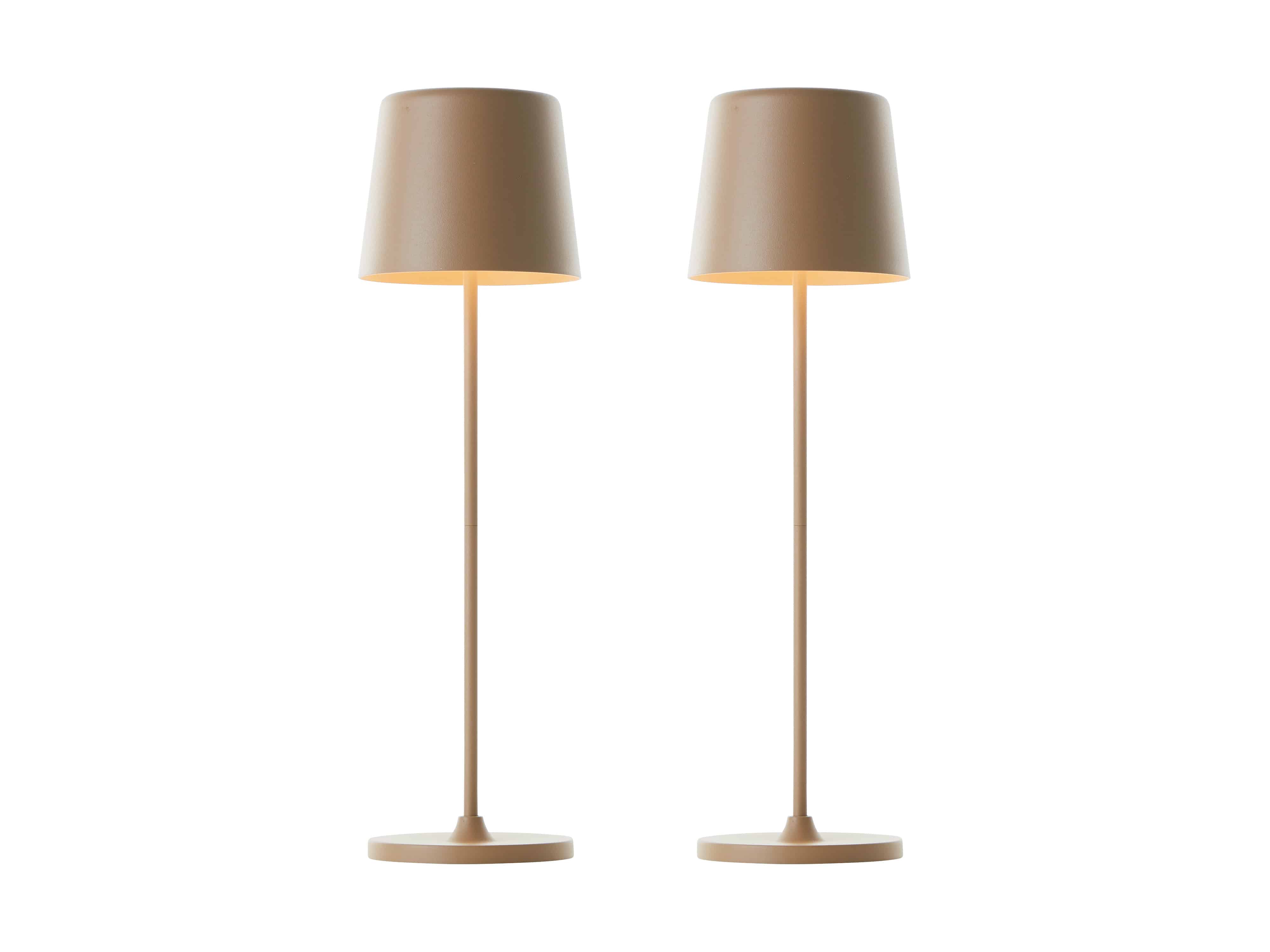 BRILLIANT LED-Akku-Tischleuchte Kaami, 2 W, 310 lm, 3000 K, cappuccino, 2er Set BRILLIANT LED-Akku-Tischleuchte Kaami, 2 W, 310 lm, 3000 K, cappuccino, 2er Set