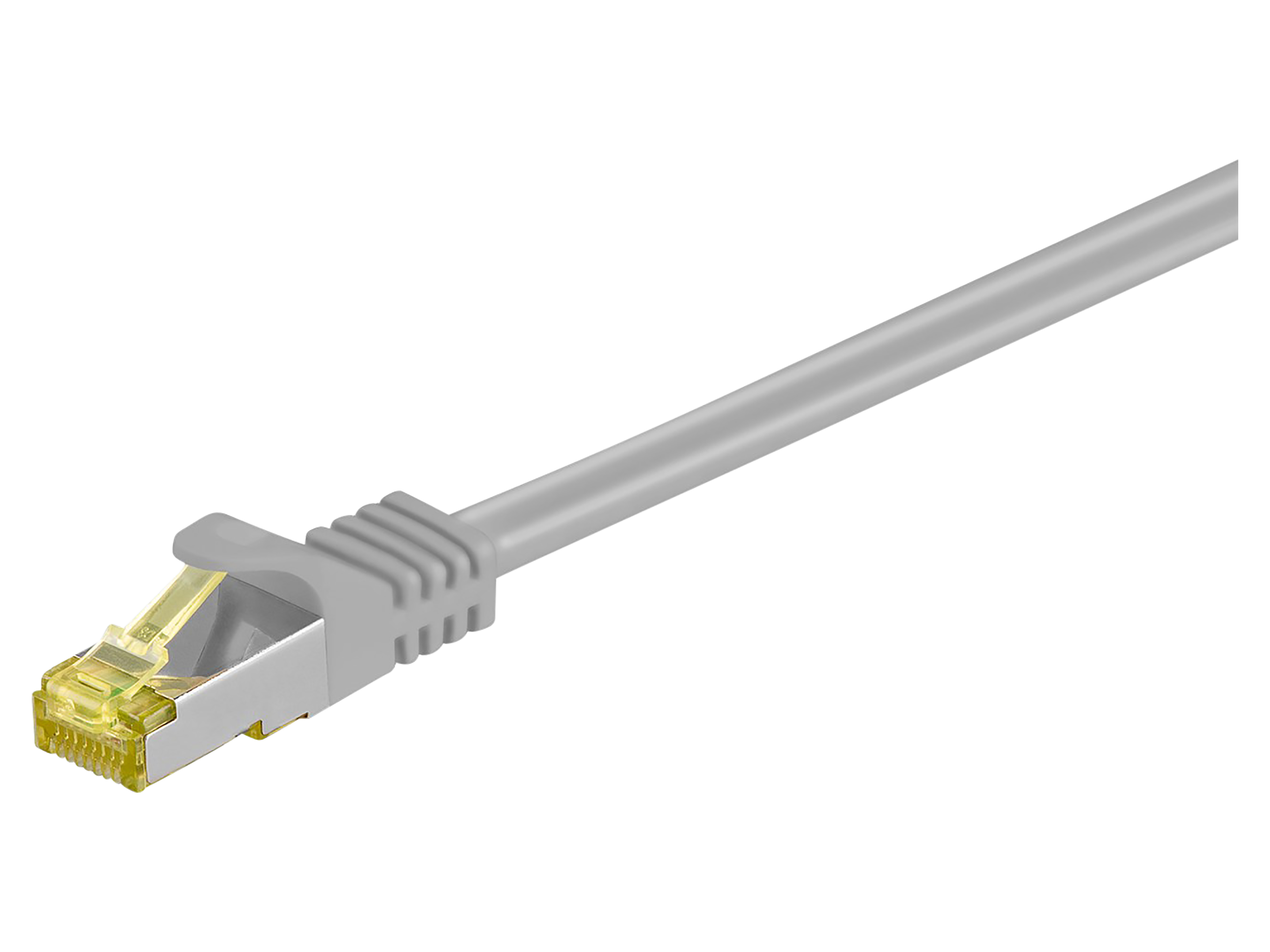 GOOBAY RJ45 Patchkabel S/FTP (PIMF), m. CAT.7 Rohkabel, grau, 0,25 m GOOBAY RJ45 Patchkabel S/FTP (PIMF), m. CAT.7 Rohkabel, grau, 0,25 m