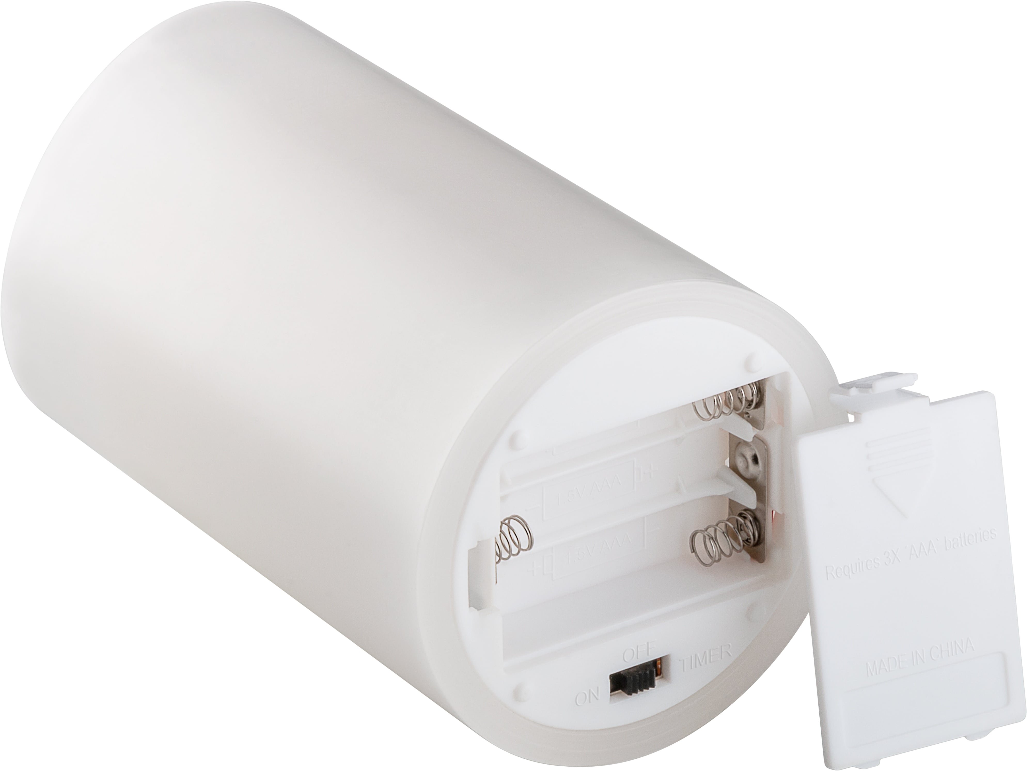 GOOBAY LED-Echtwachskerzen, Timerfunktion, 4 Stück, warmweiß, weiß GOOBAY LED-Echtwachskerzen, Timerfunktion, 4 Stück, warmweiß, weiß