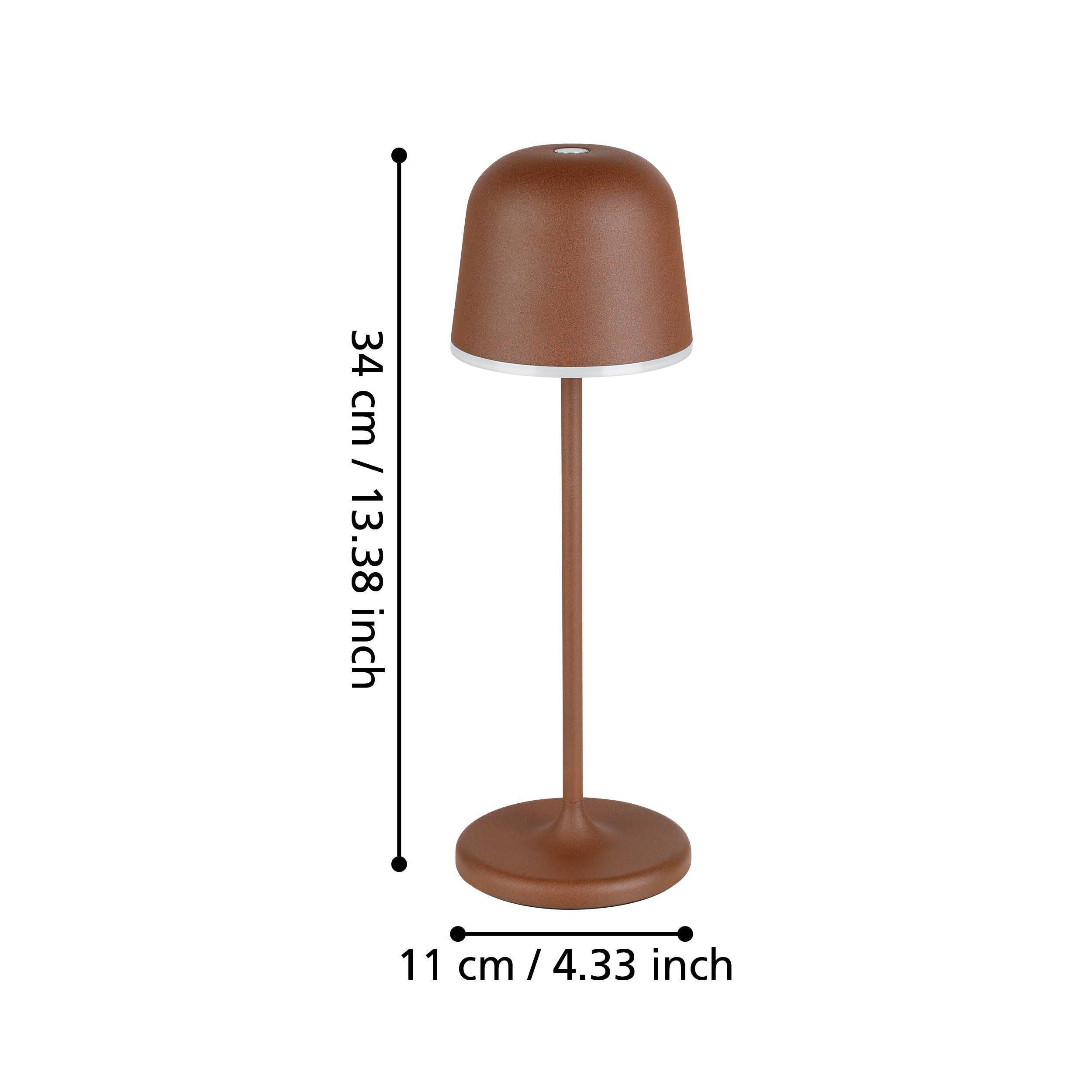 EGLO LED-Akku-Tischleuchte 900459 rostbraun, 2,2 W, 200 lm, 3000 K, IP54 EGLO LED-Tischleuchte 900459 rostbraun, 2,2 W, 200 lm, 3000 K, IP54