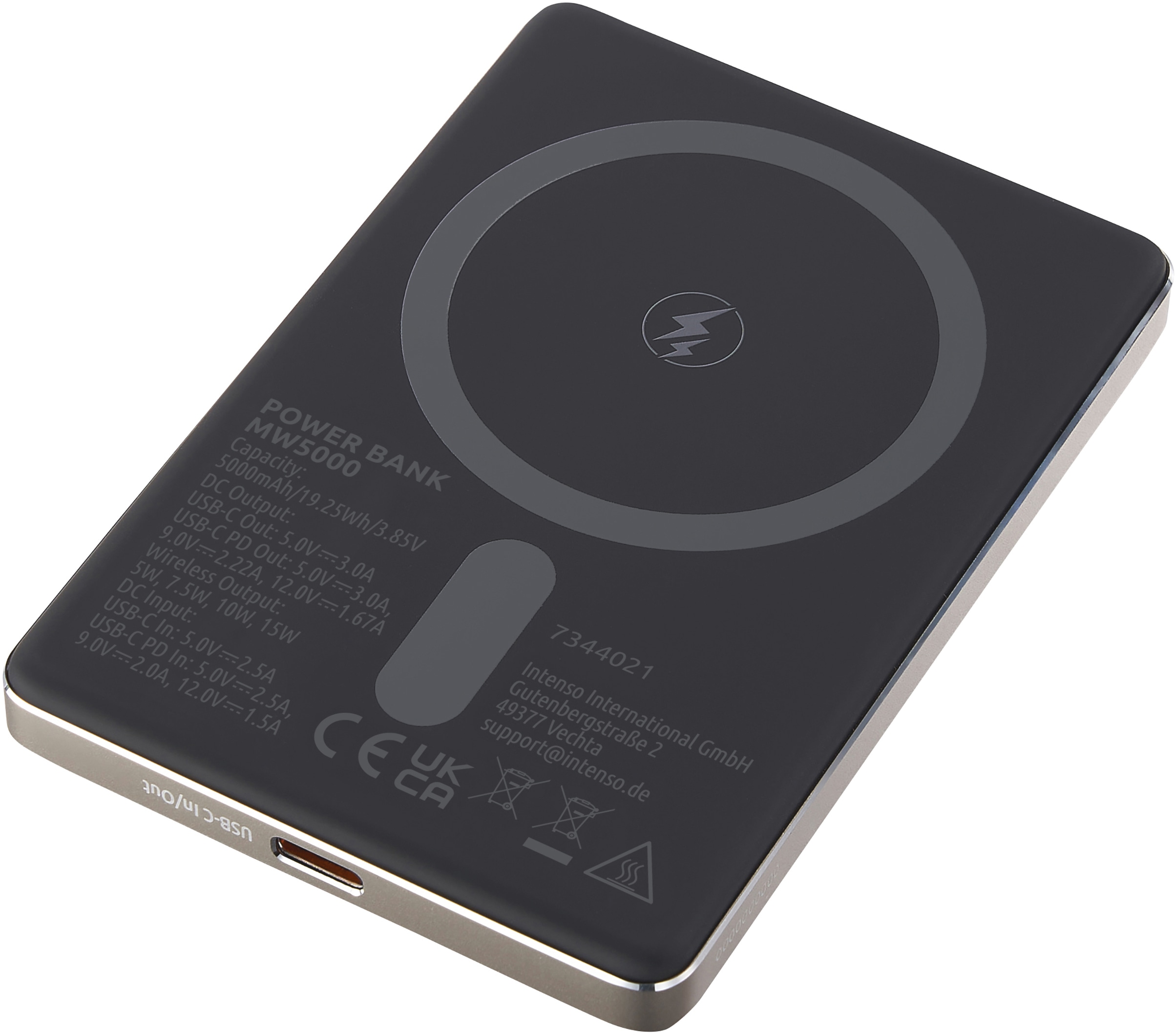 Powerbank INTENSO Magnetic Wireless, MW 5000, 5000 mAh, champange
