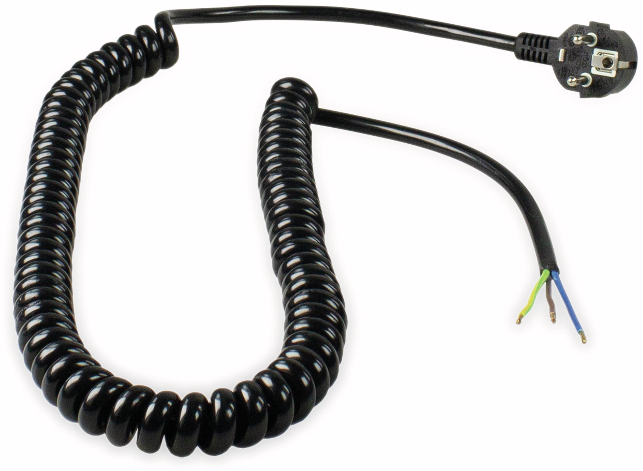 AS SCHWABE Anschluss Spiralkabel, 4 m, 3x1,5 mm², schwarz, offenes Ende AS SCHWABE Anschluss Spiralkabel, 4 m, 3x1,5 mm², schwarz, offenes Ende