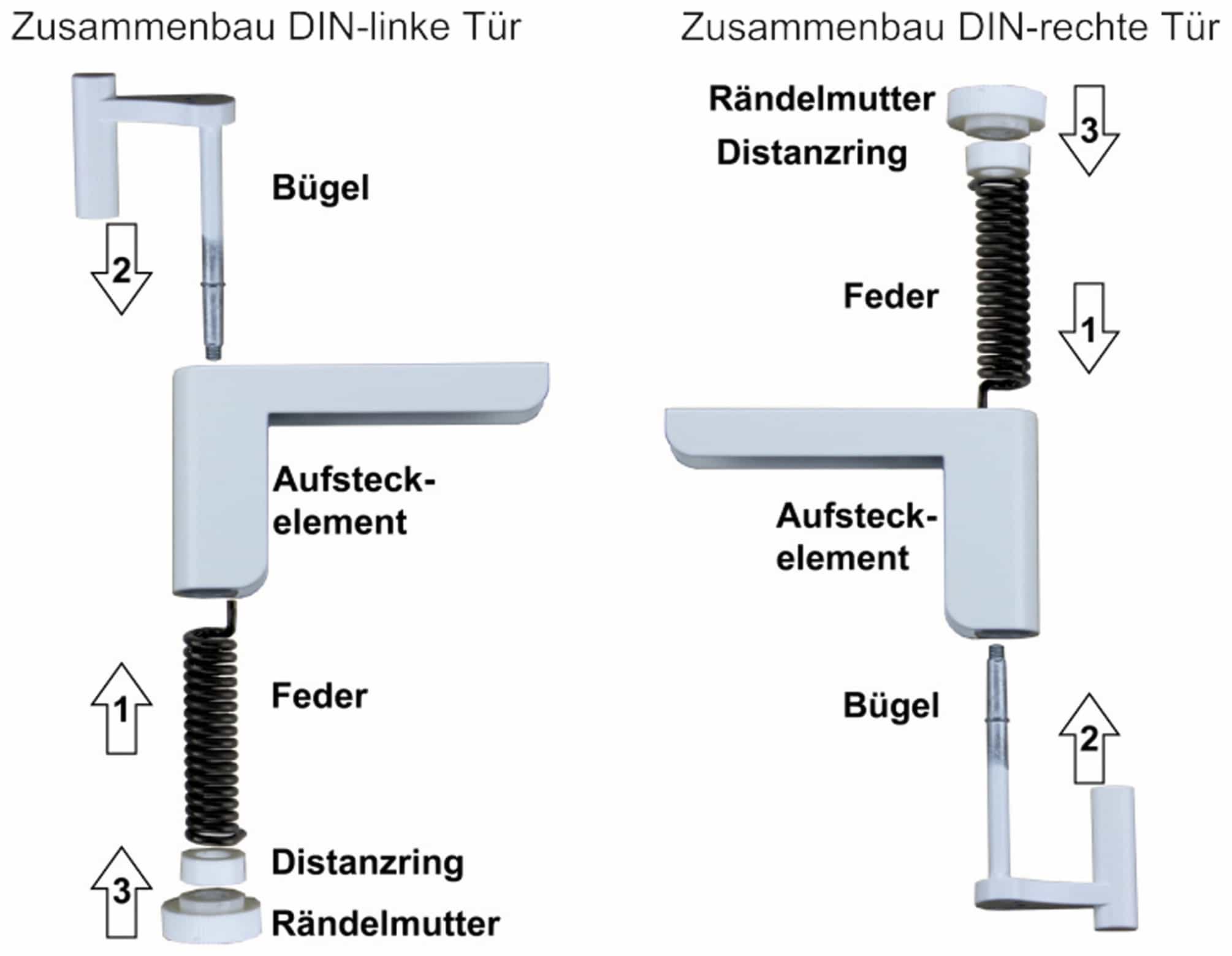 Mini-Türschließer, Clip Close, weiß Mini-Türschließer, Clip Close, weiß