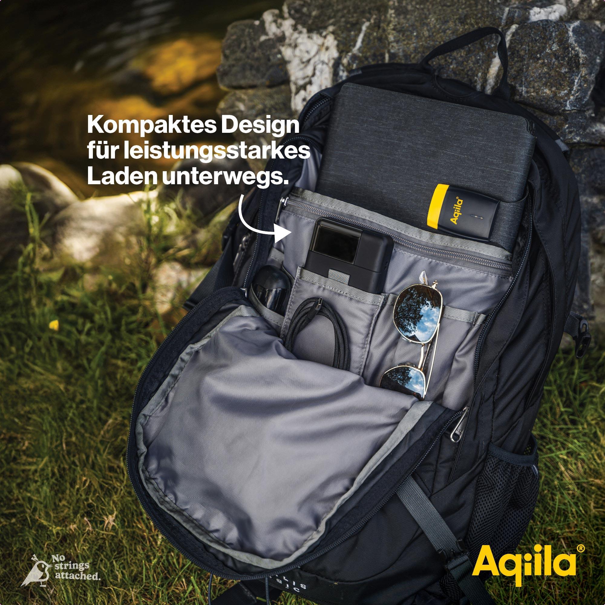 AQIILA Powerbank Powerbird B20+, 65 W, 20.000mAh, 1x USB-A, 2x USB-C, schwarz AQIILA Powerbank Powerbird B20+, 65 W, 20.000mAh, 1x USB-A, 2x USB-C, schwarz