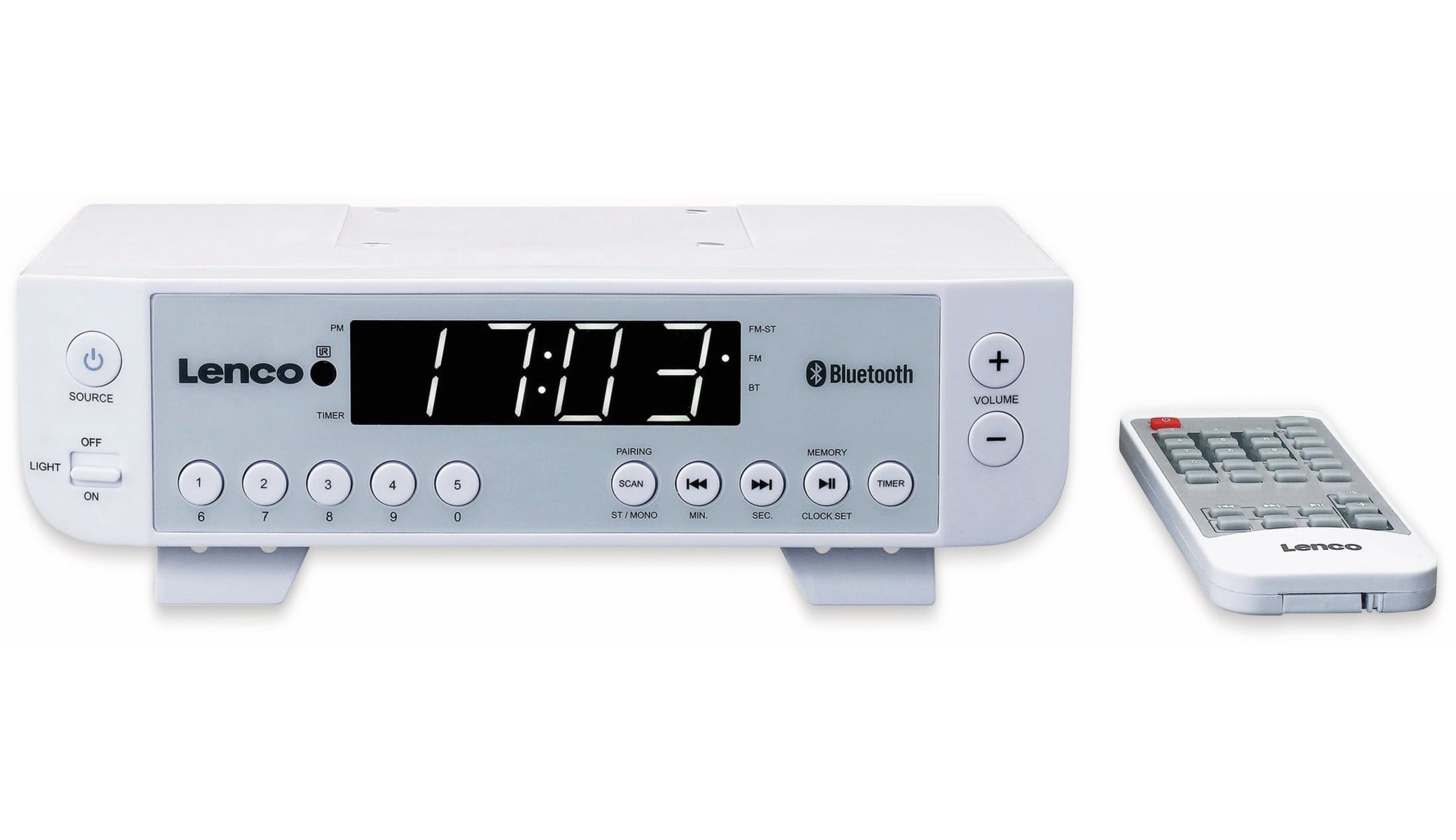LENCO Küchenunterbauradio KCR-100, weiß, UKW, Bluetooth LENCO Küchenunterbauradio KCR-100, weiß, UKW, Bluetooth