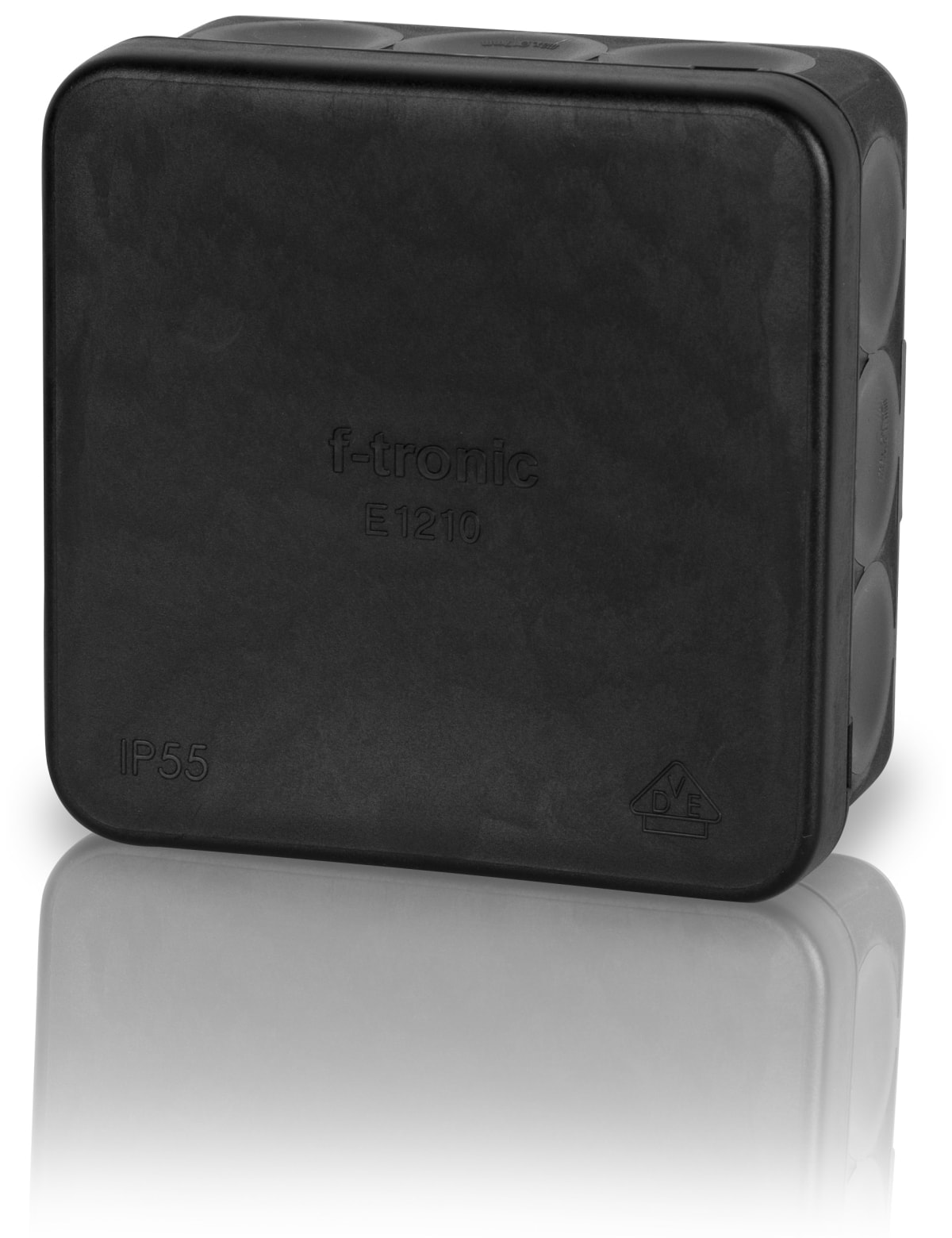 F-TRONIC Abzweigkasten E1210, 80x80x37 mm, schwarz F-TRONIC Abzweigkasten E1210, 80x80x37 mm, schwarz