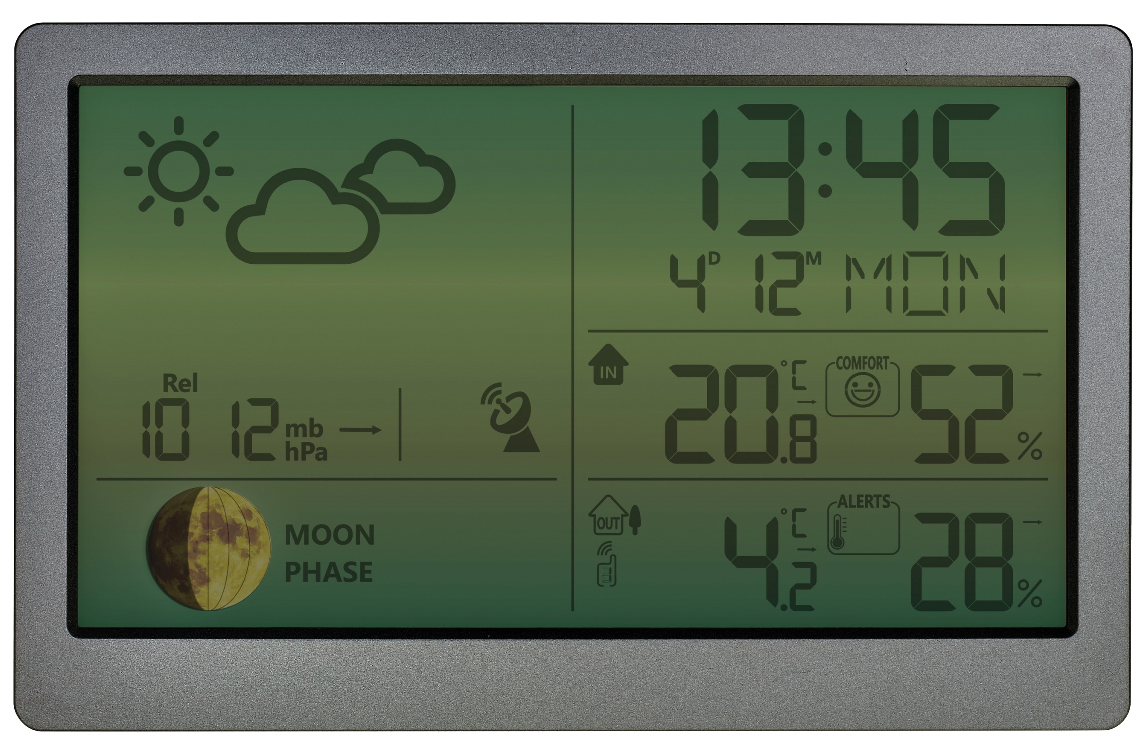 TFA Funk-Wetterstation LUNA SKY, 35.1169.10, grau TFA Funk-Wetterstation LUNA SKY, 35.1169.10, grau