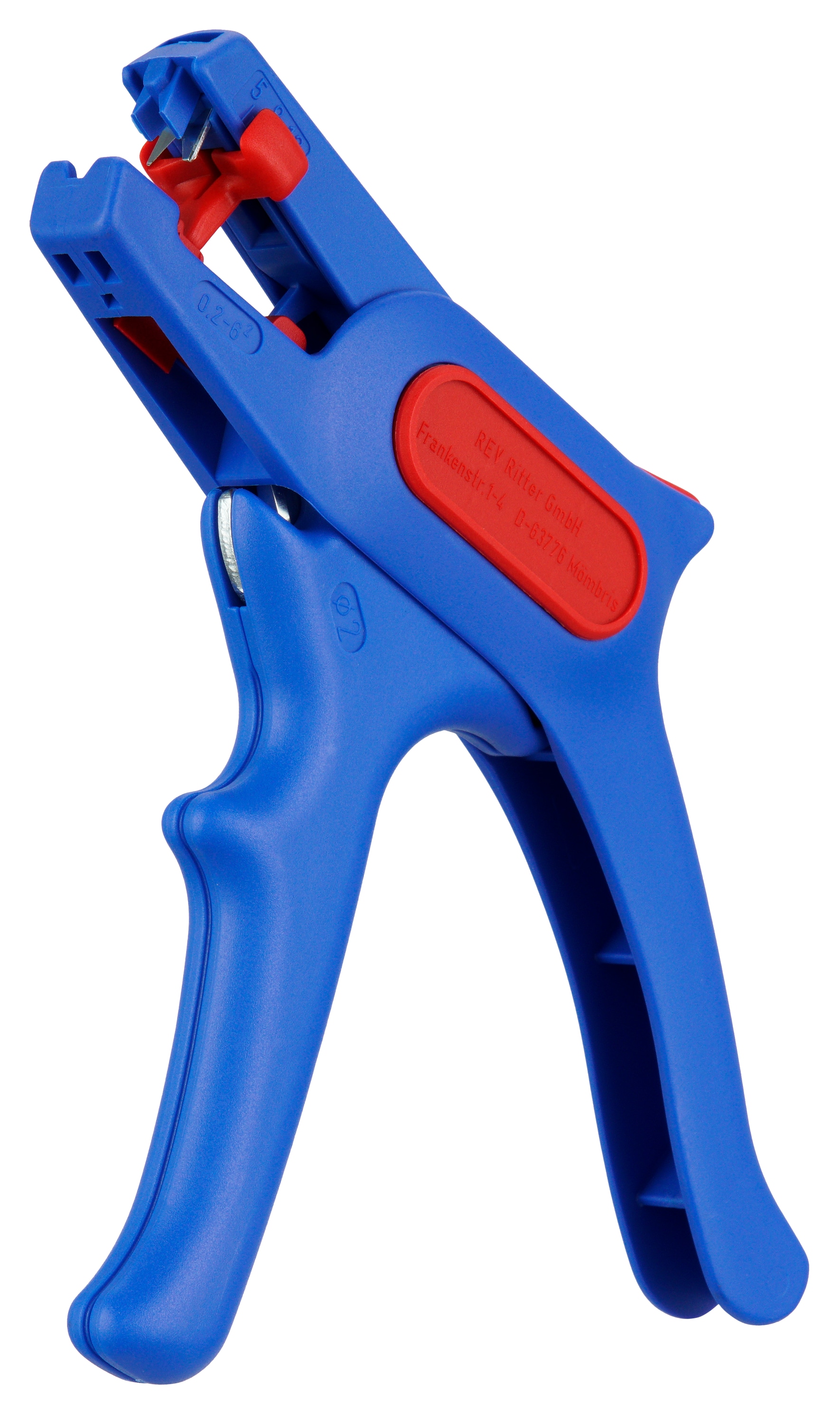 REV Abisolierzange, 0,2...6mm², blau/rot REV Abisolierzange, 0,2... 6mm², blau/rot
