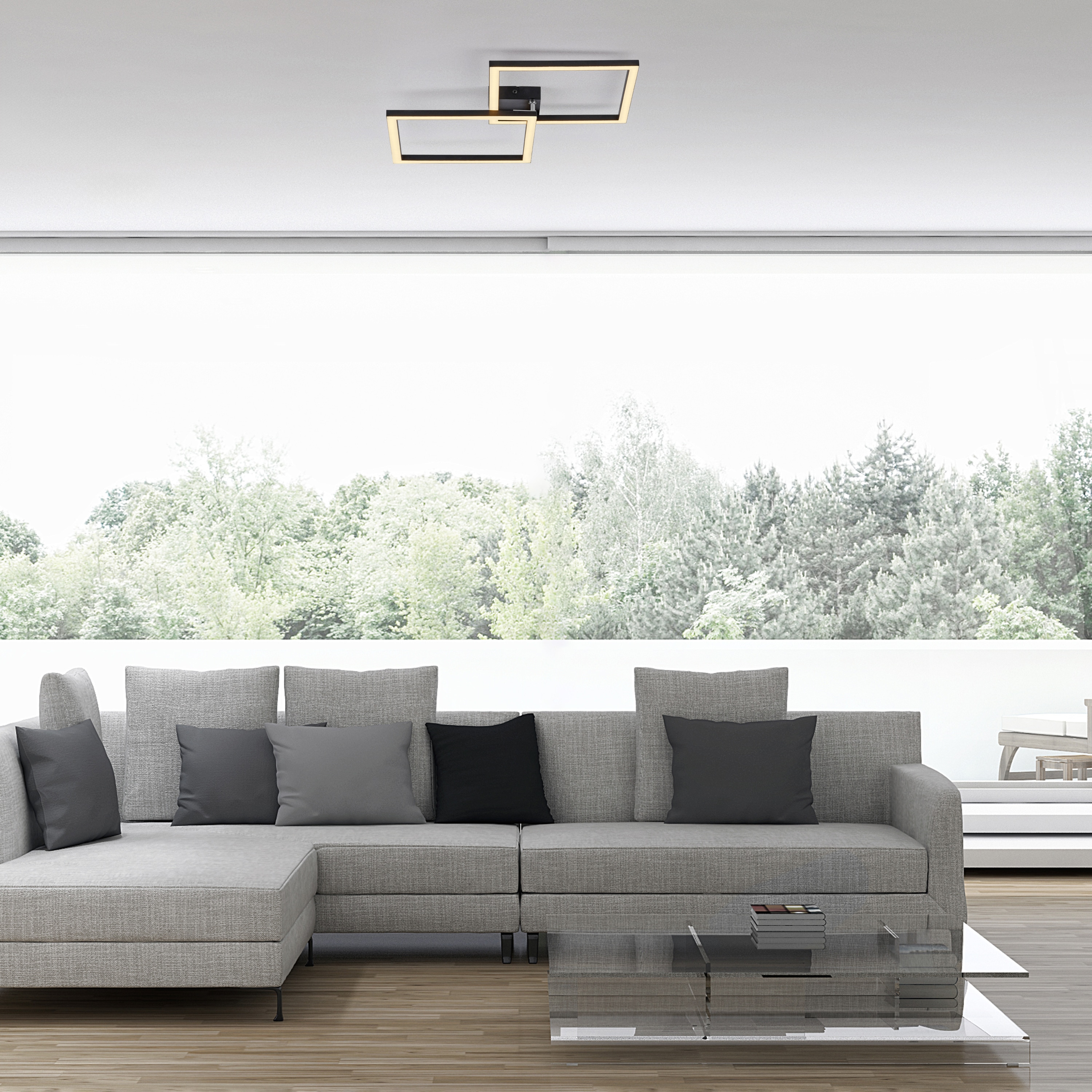JUST LIGHT LED-Deckenleuchte 14708-18, 20W, 3000K, 2690lm, IP20, schwarz JUST LIGHT LED-Deckenleuchte 14708-18, 20W, 3000K, 2690lm, IP20, schwarz