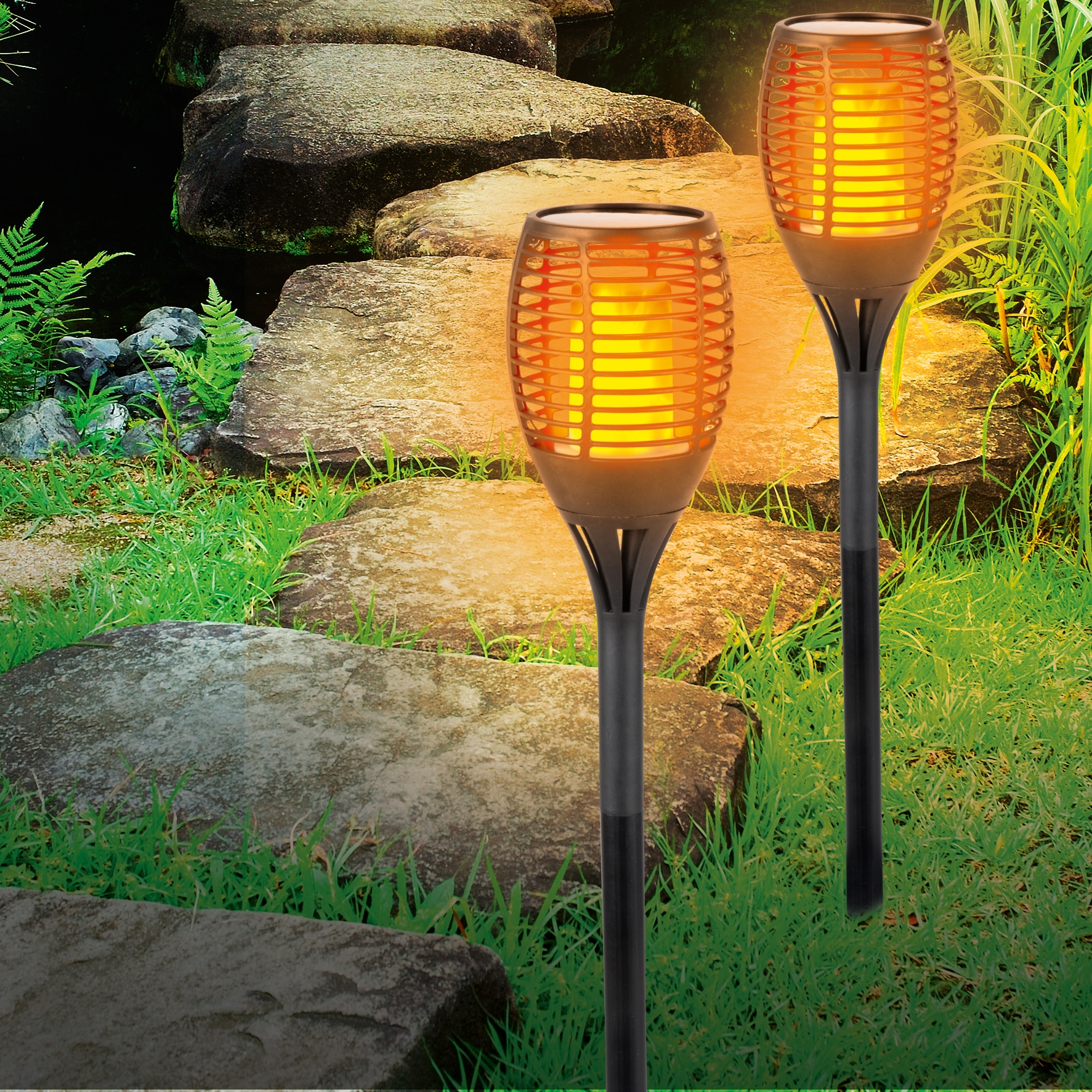 GRUNDIG Solar-Gartenfackel 770 mm