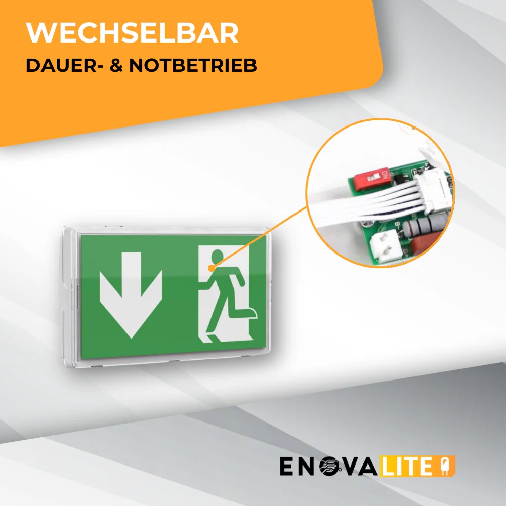 ENOVALITE LED-Fluchtwegleuchte inkl. 8 h Notstromakku ENOVALITE LED-Fluchtwegleuchte inkl. 8 h Notstromakku