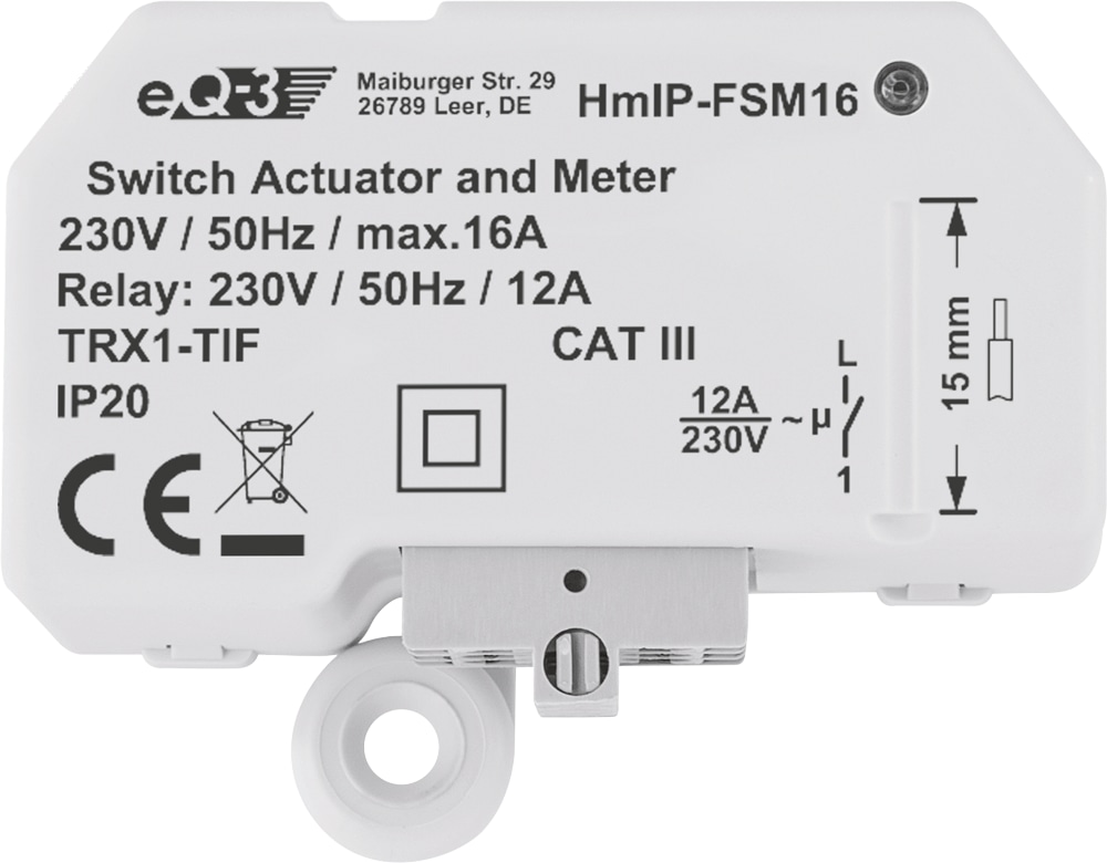 HOMEMATIC IP Smart Home 150239A0 Schalt-Mess-Aktor, 16A, Unterputz HOMEMATIC IP Smart Home 150239A0 Schalt-Mess-Aktor, 16A, Unterputz
