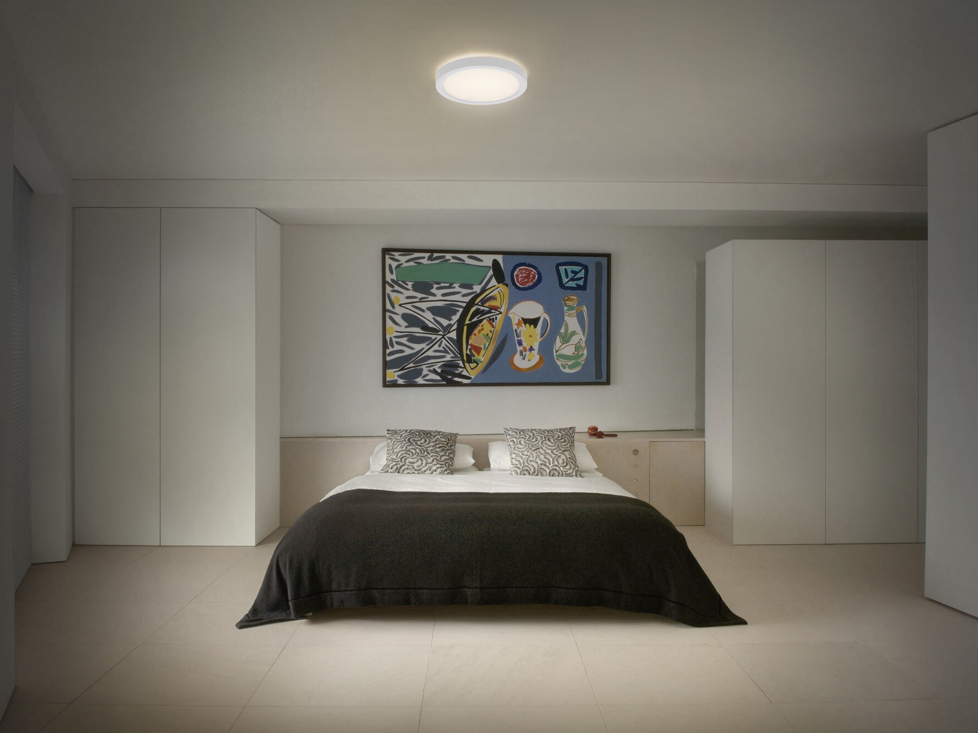 OSRAM LED-Deckenleuchte, 24W, 3000K, 2500lm, warmweiß, IP20, dimmbar, weiß, Ø32 cm