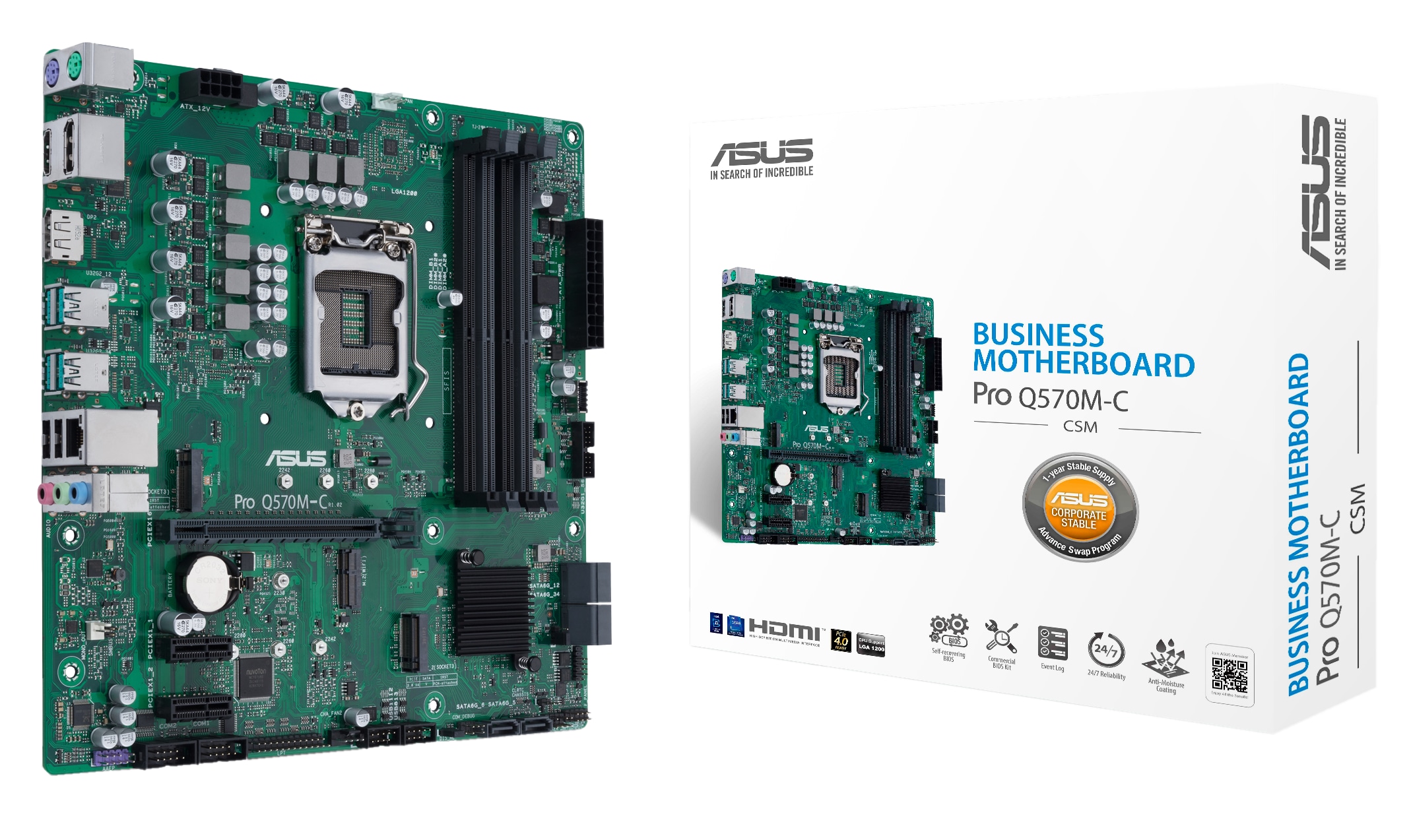 ASUS Mainboard Pro Q570M-C/CSM Asus Mainboard Pro Q570M-C/CSM