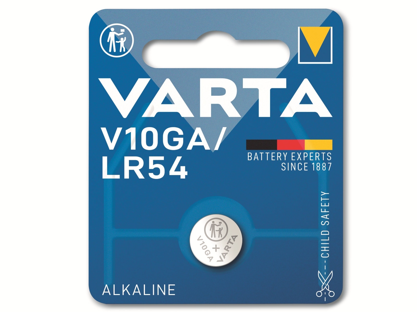 VARTA Knopfzelle Alkaline, LR54, 1.5V V10GA, 1.5V, 1 Stück VARTA Knopfzelle Alkaline, LR54, 1.5V V10GA, 1.5V, 1 Stück