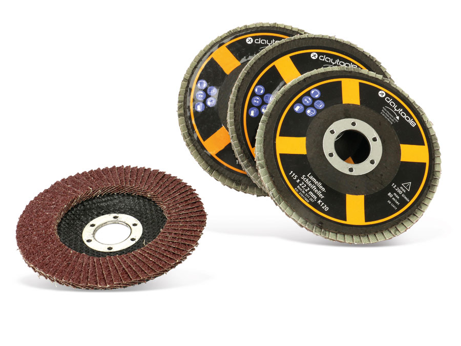 DAYTOOLS Lamellen-Schleifteller-Set, 115 mm, 4 Stück DAYTOOLS Lamellen-Schleifteller-Set, 115 mm, 4 Stück