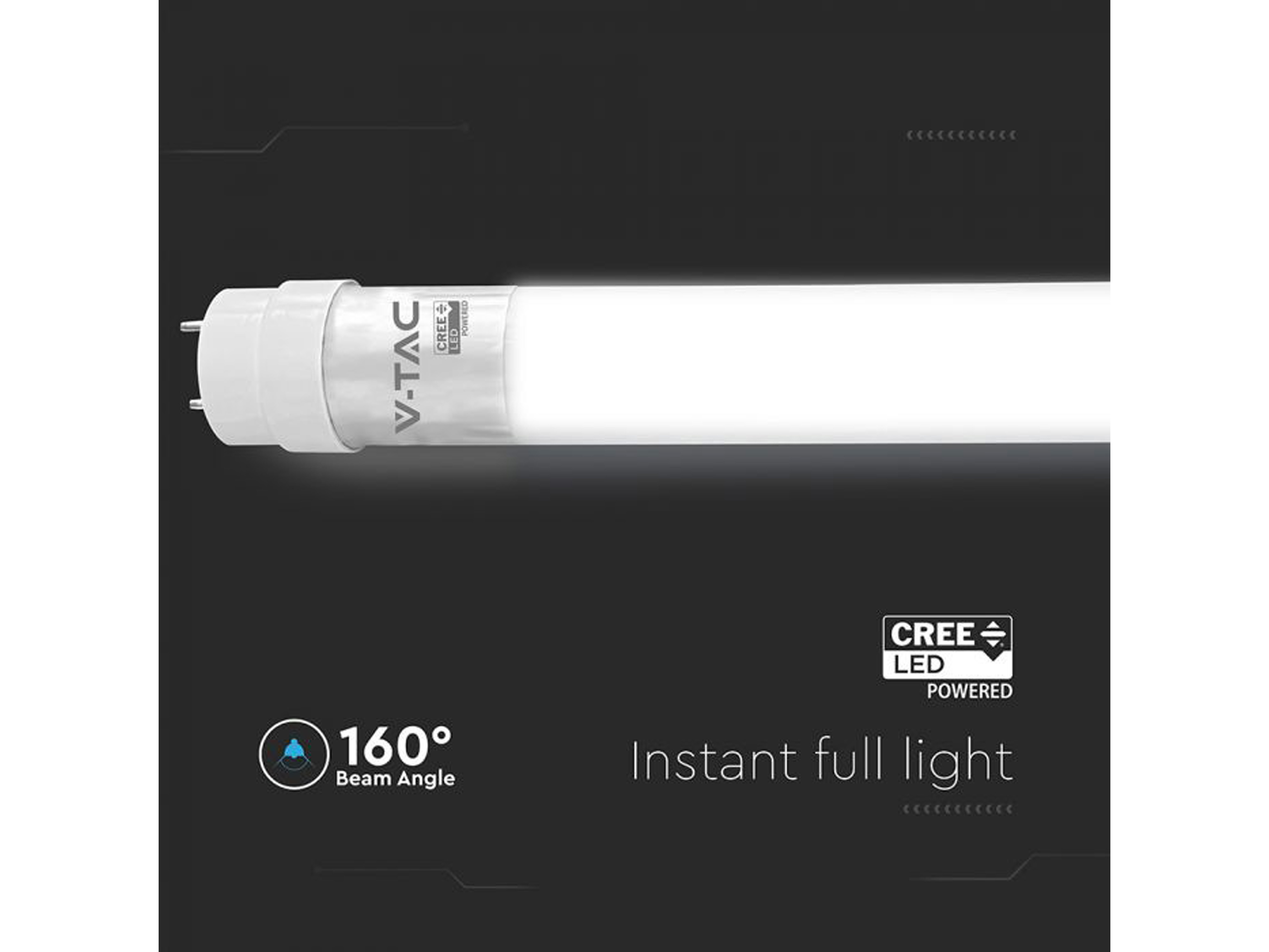 V-TAC LED-Röhre VT-121, 18W, 4000K, EEK: F, 1850lm, neutralweiß, IP20, 120 cm