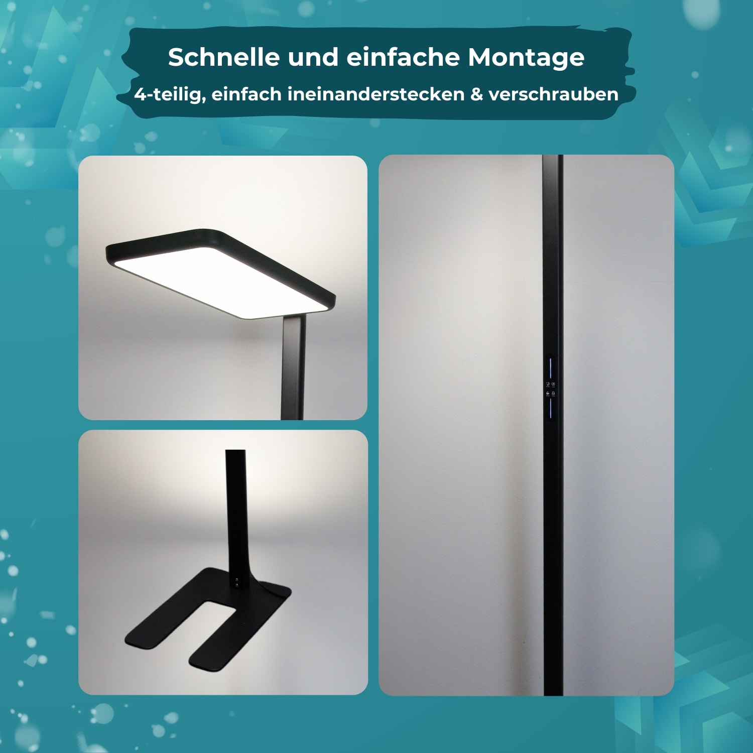 LUXULA LED-Büro-Stehleuchte, EEK: G, 100 W, 7000 lm, 4000K, schwarz LUXULA LED-Büro-Stehleuchte, EEK: G, 100W, 7000lm, 4000K, schwarz