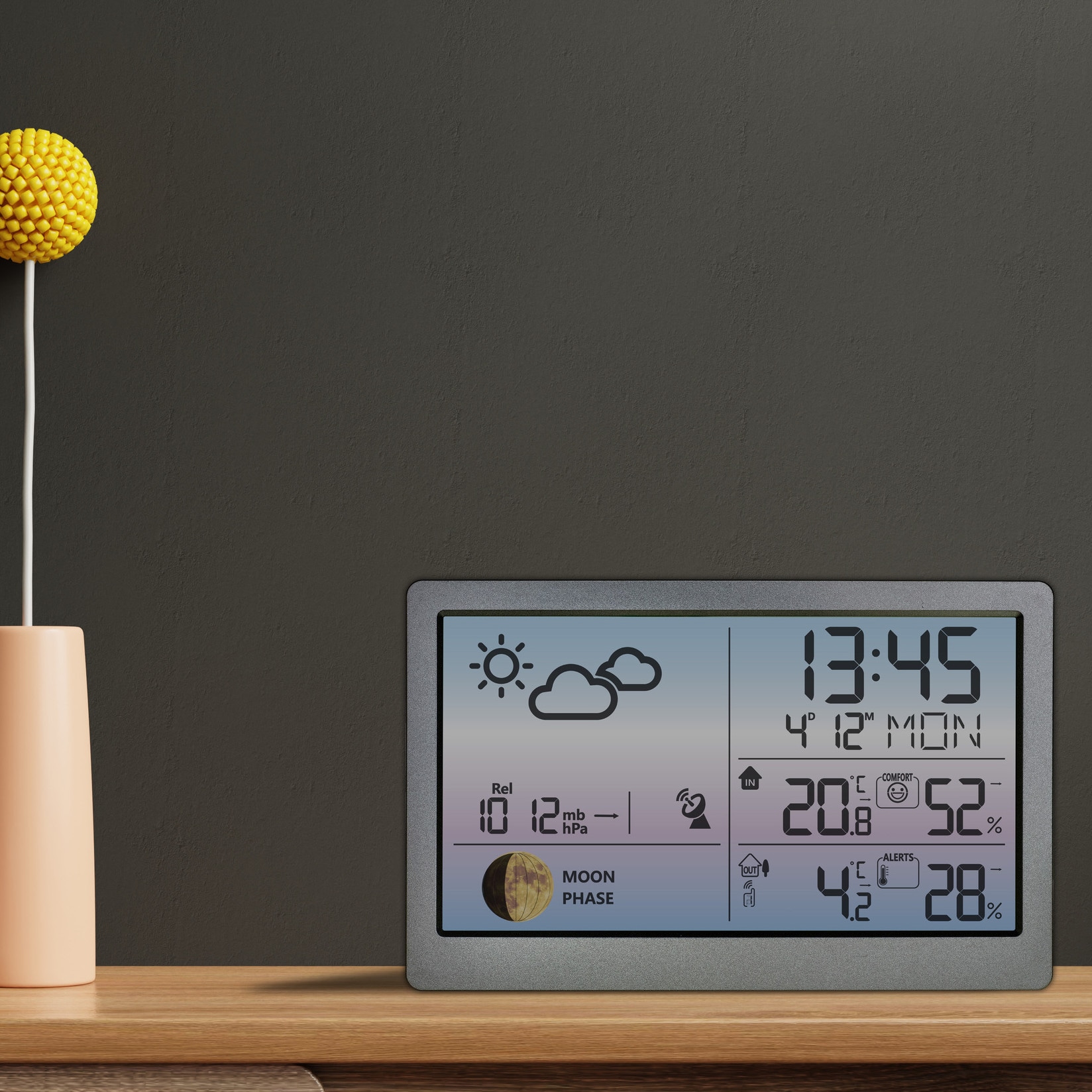 TFA Funk-Wetterstation LUNA SKY, 35.1169.10, grau TFA Funk-Wetterstation LUNA SKY, 35.1169.10, grau