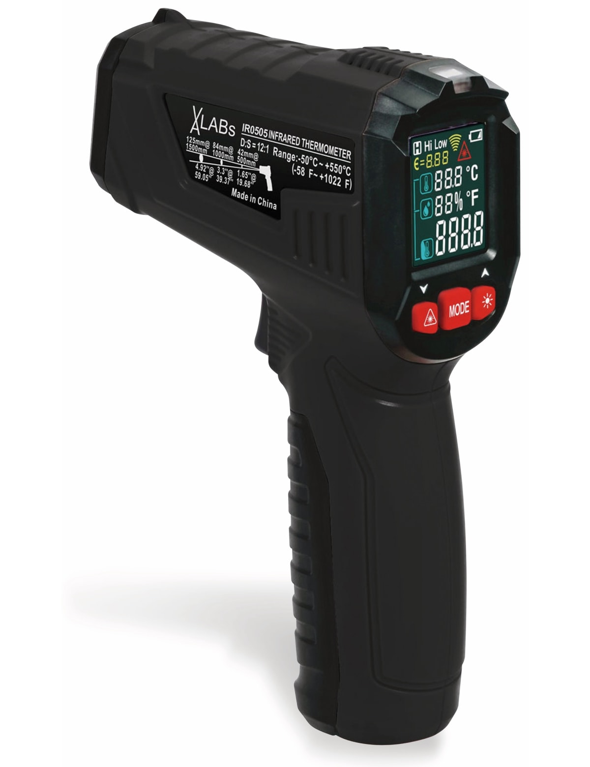 VA LABS IR0505: Infrarot-Thermometer, -50 bis +550 °C VA LABS IR0505: Infrarot-Thermometer, -50 bis +550 °C