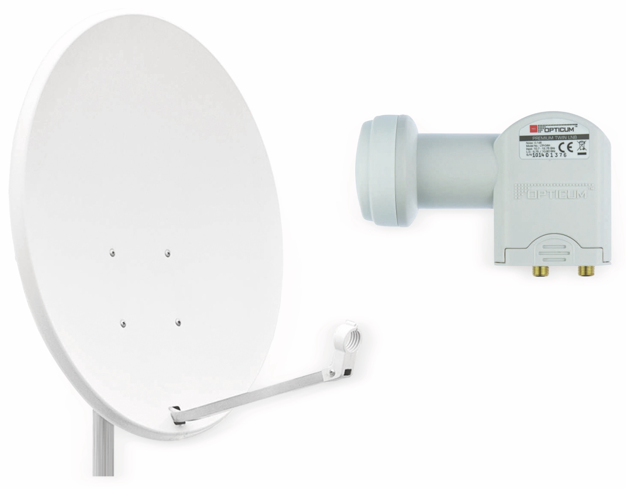 RED OPTICUM Set SAT-Antenne QA60 lichtgrau, mit Twin-LNB RED OPTICUM Set SAT-Antenne QA60 lichtgrau, mit Twin-LNB