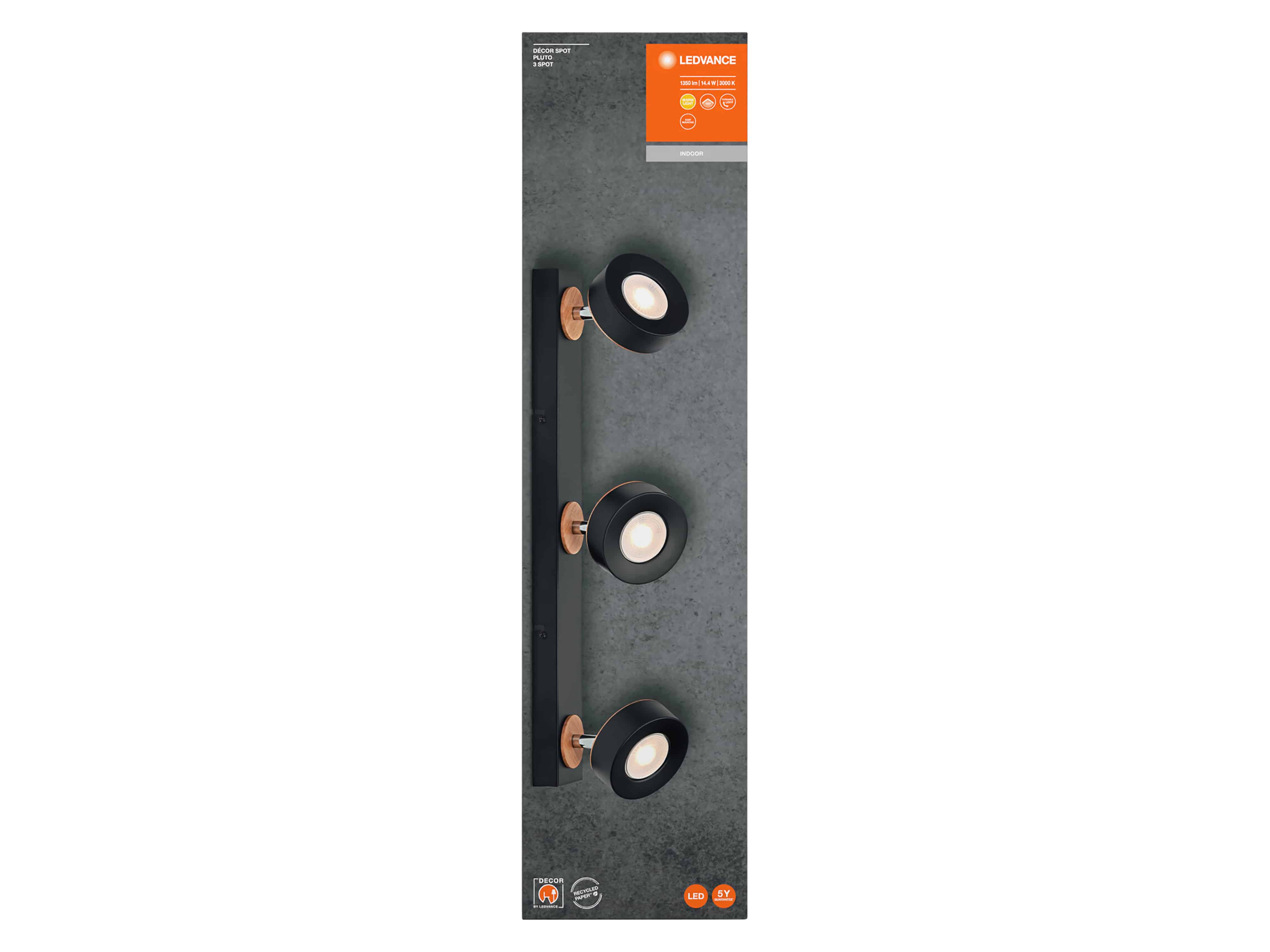 LEDVANCE LED-Deckenleuchte 4058075833432, 14,4W, 960lm, 3000K, schwarz LEDVANCE Deckenanbau-Leuchte, 4058075833432, schwarz