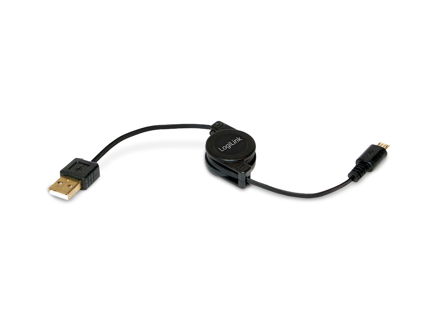 LOGILINK USB 2.0 Kabel USB-A/Micro-USB, 0,75 m, Aufrollautomatik LOGILINK USB 2.0 Kabel USB-A/Micro-USB, 0,75 m, Aufrollautomatik