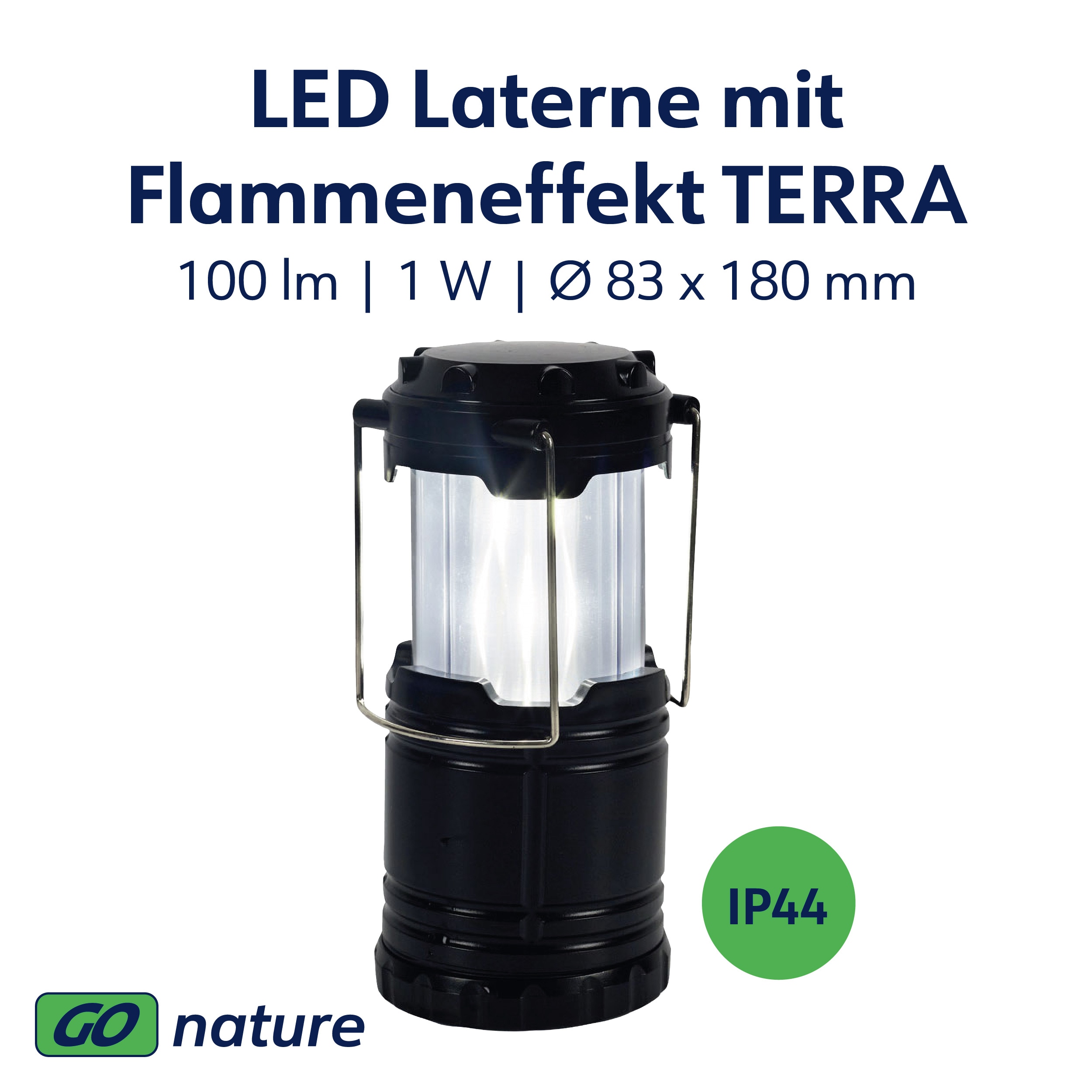 MÜLLER-LICHT LED-Akku-Campingleuchte TERRA, 100lm, batteriebetrieb, schwarz MÜLLER-LICHT LED-Akku-Campingleuchte TERRA, 100lm, batteriebetrieb, schwarz