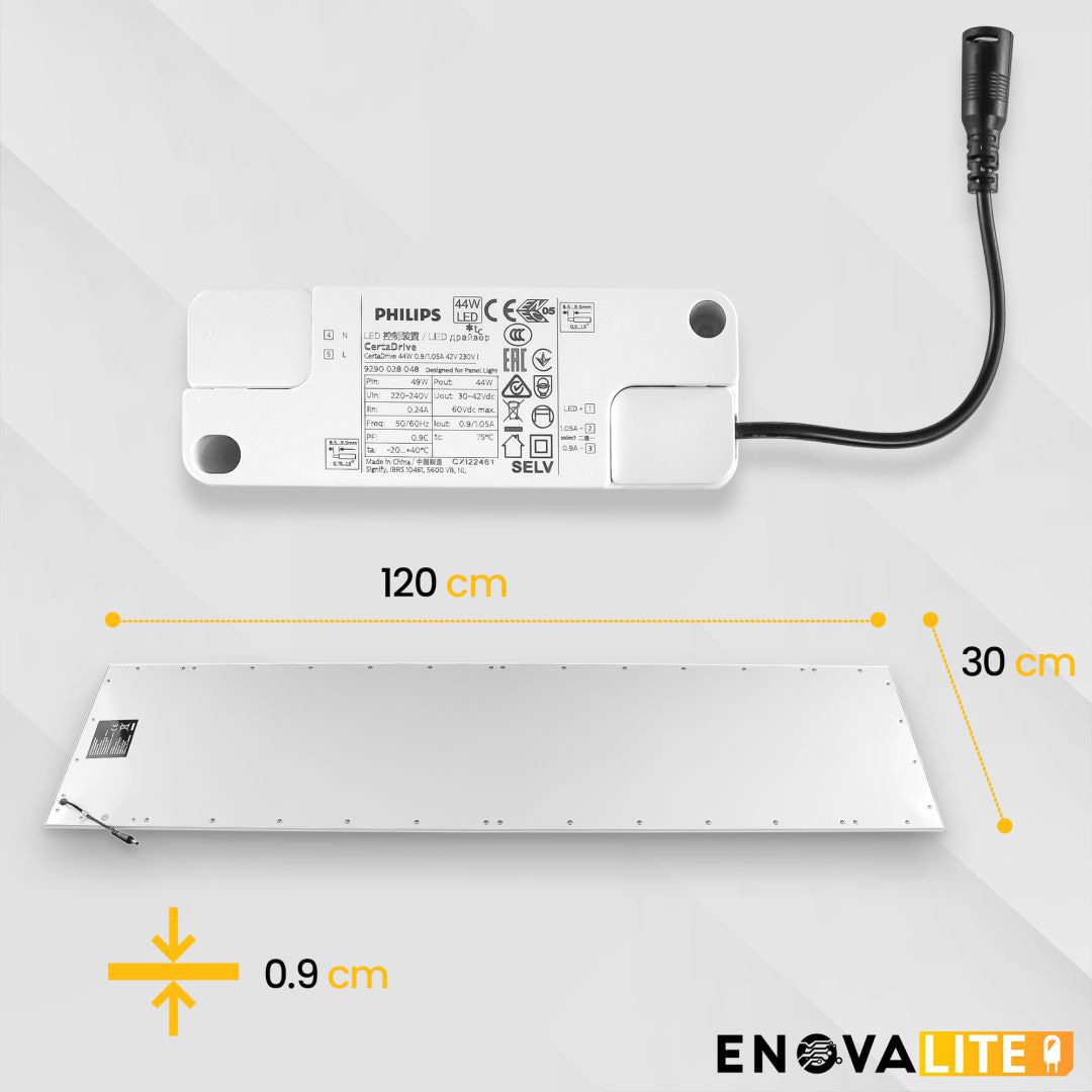 ENOVALITE LED-Panel, 36 W, 3600 lm, EEK: F, 1200x300 mm, 3000 K ENOVALITE LED-Panel, 36 W, 3600 lm, EEK: F, 1200x300 mm, 3000 K