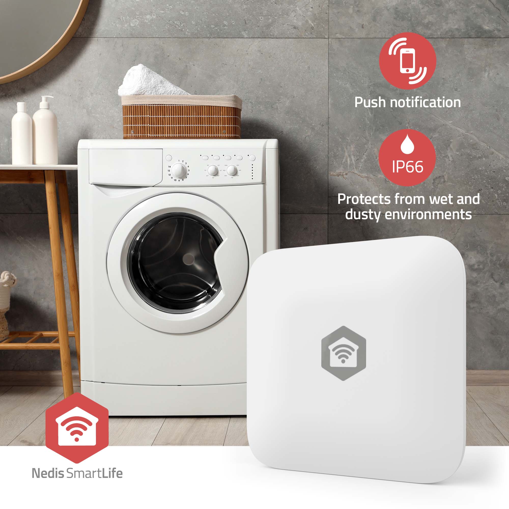 NEDIS Wassermelder SmartLife, weiß NEDIS Wassermelder SmartLife, weiß