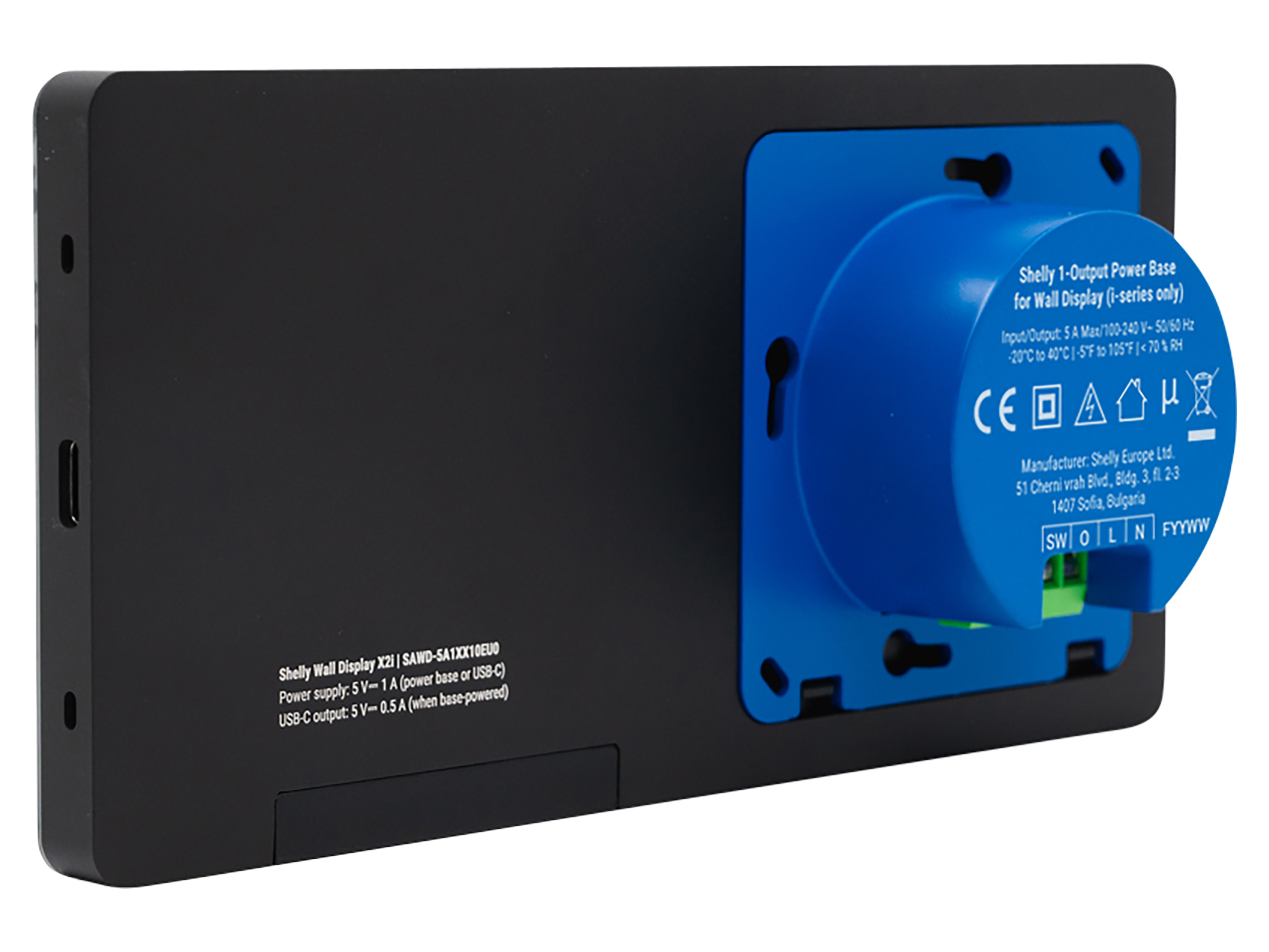 SHELLY Wanddisplay Wall Display X2i, schwarz