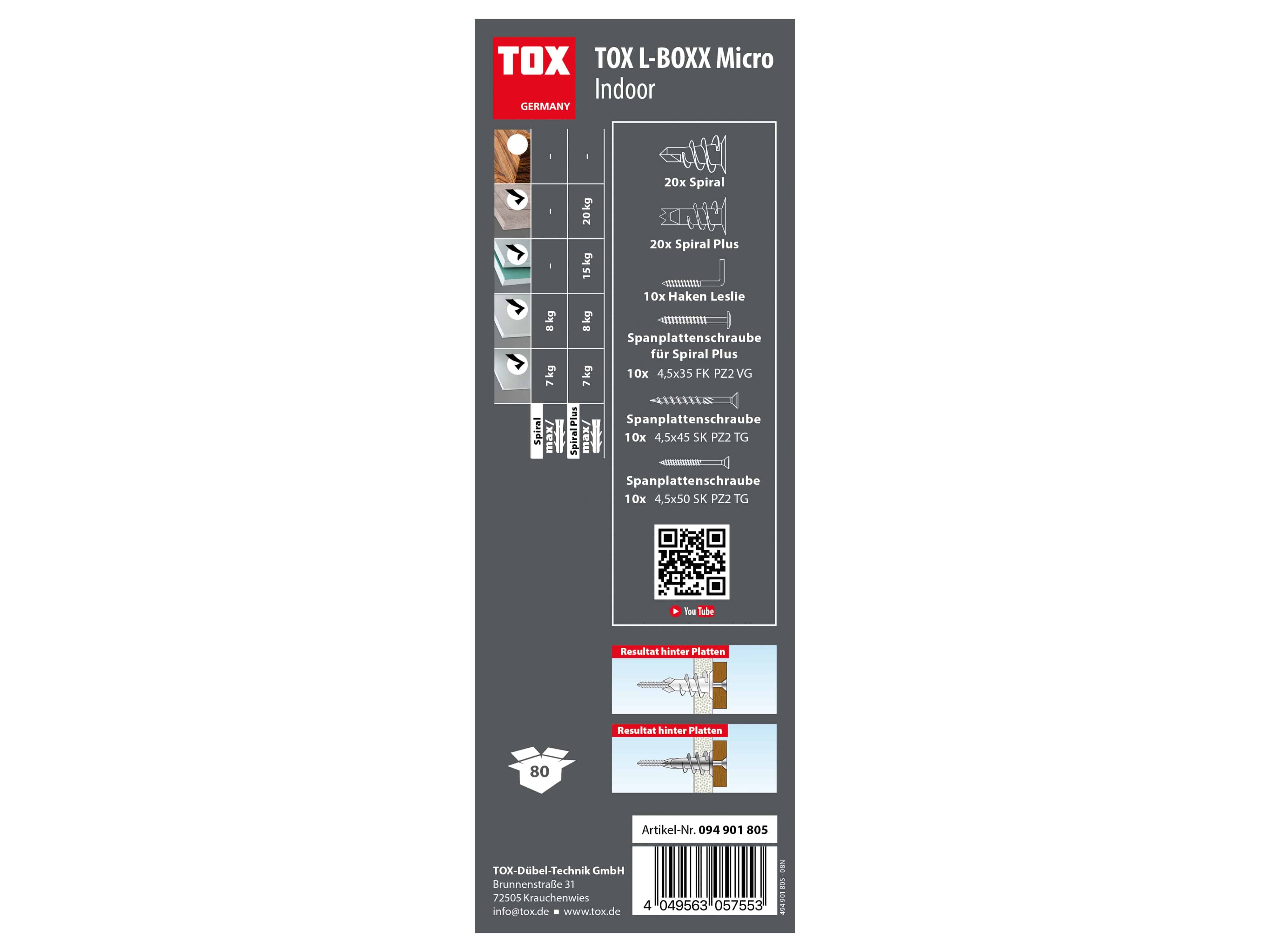 TOX L-Boxx Micro Indoor, 80-teilig TOX L-Boxx Micro Indoor, 80-teilig